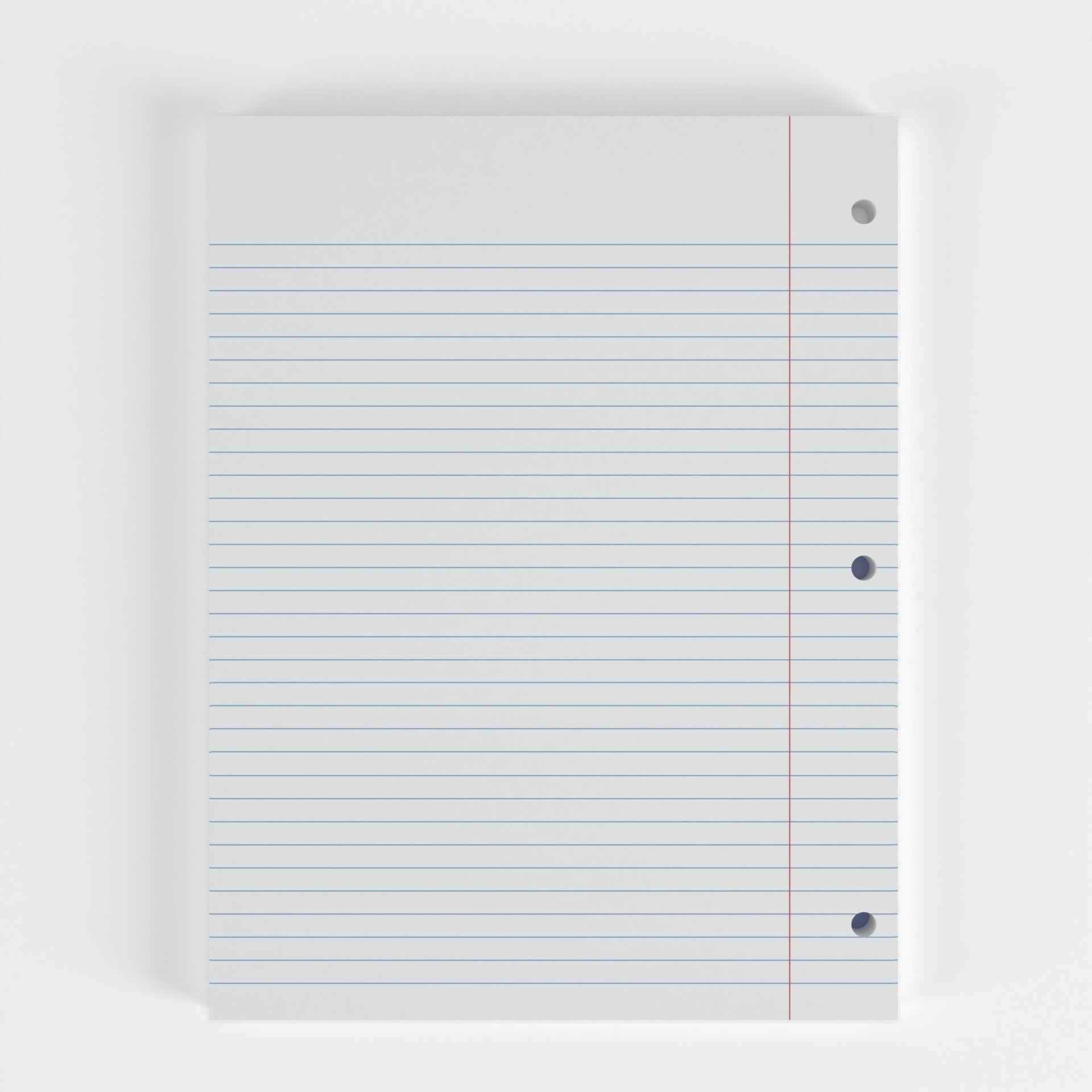 College-Ruled Filler Paper - White Loose-leaf, Fits Standard 3-Ring Binder, 100 Sheets