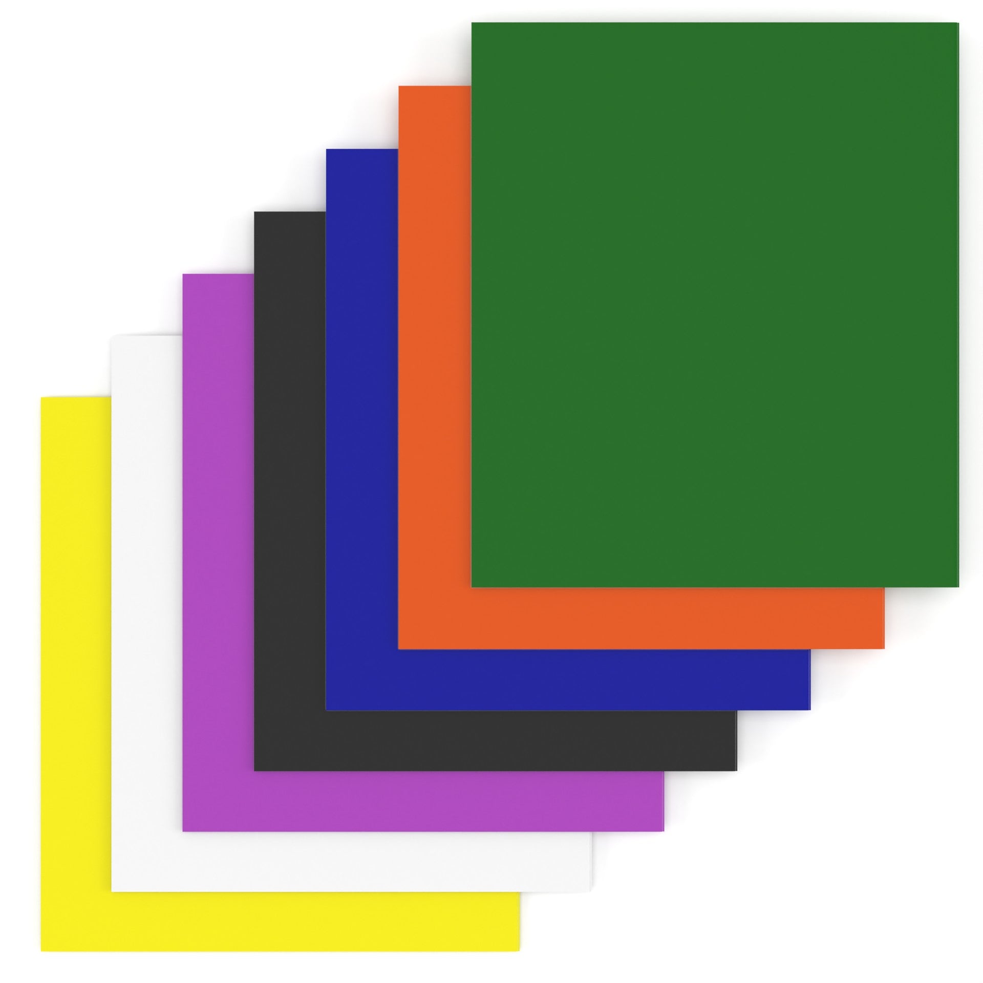 Poly Pocket Folders - 2-pockets With Business Card Slots, Assorted Colors
