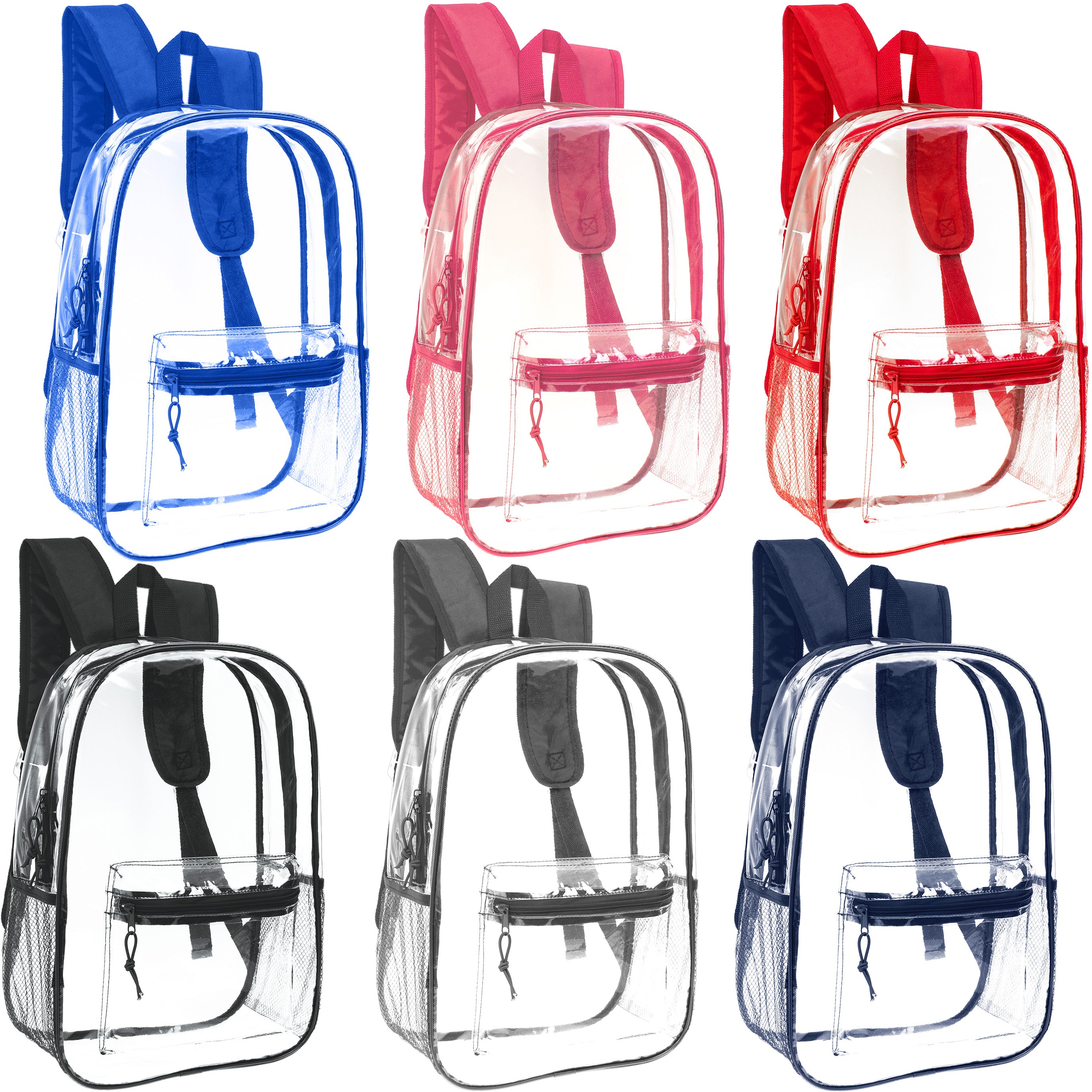 clear mini backpacks in bulk Small Backpack Stadium Approved For Women and Men free TPU and 600D recycled polyester 24-pack Bulk 17