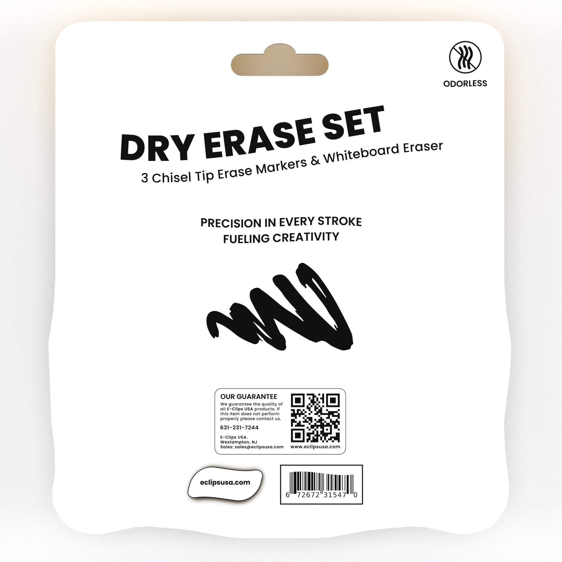 Wholesale Dry Erase Marker Set - Set Of 3 Chisel-Tip Markers With Eraser in Black - Bulk Case of 40 Sets