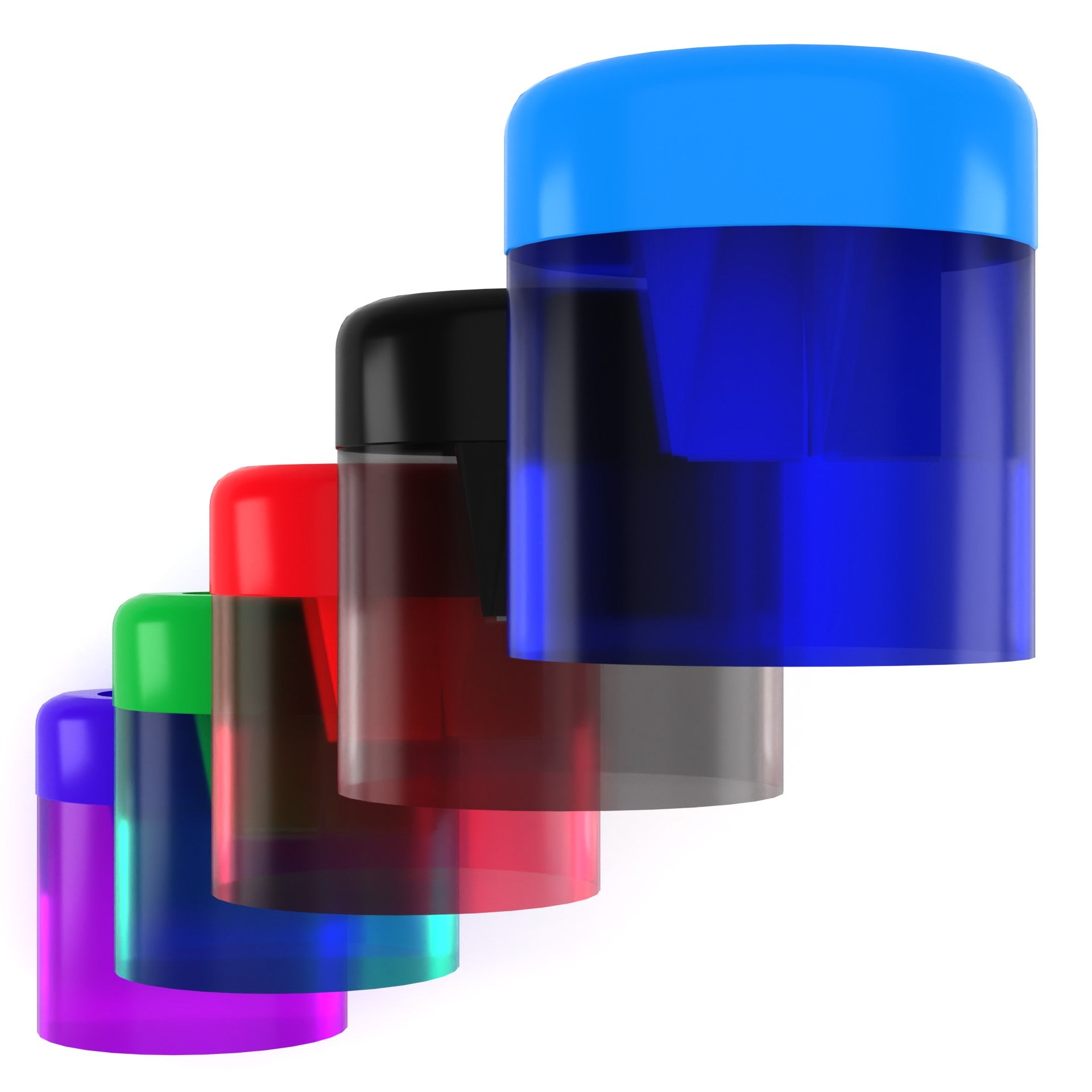 Manual Pencil Sharpeners - Double Hole For Pencil And Crayon, Receptacle Included, Assorted Colors
