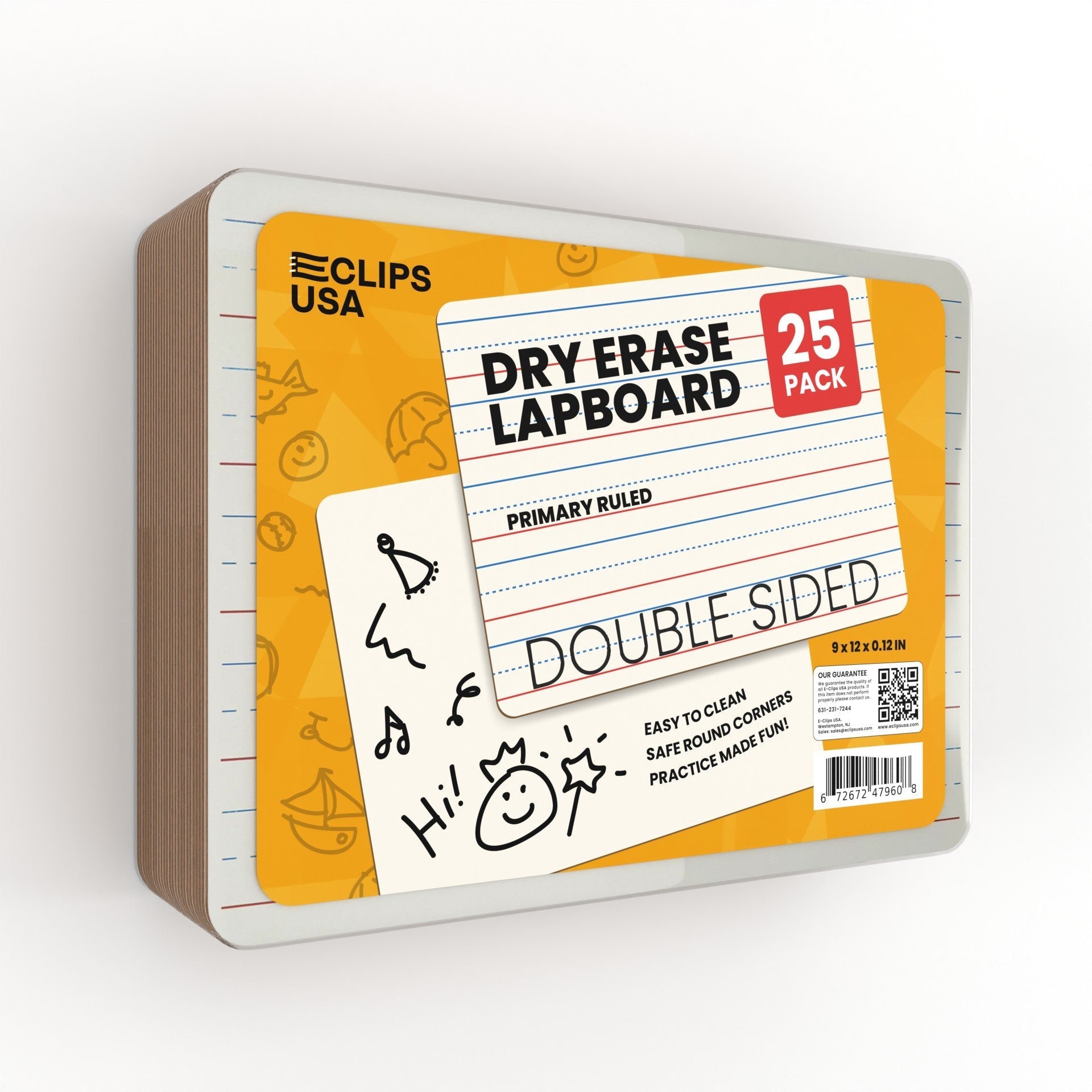 Dry Erase Board - 9 x 12 Inches, Primary Ruled