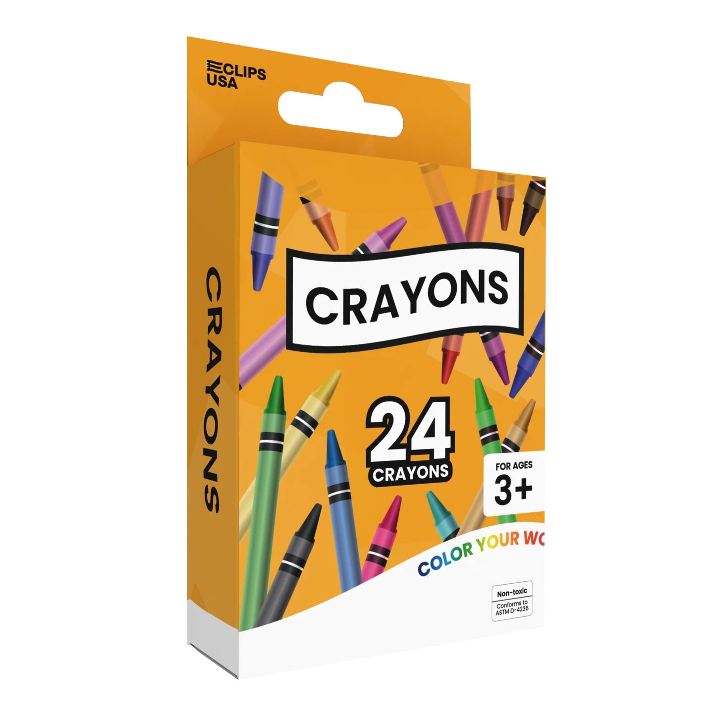 Wholesale Crayons for School Kids in a 24 Pack - Bulk Case of 48 Packs - Total of 1152 Crayons