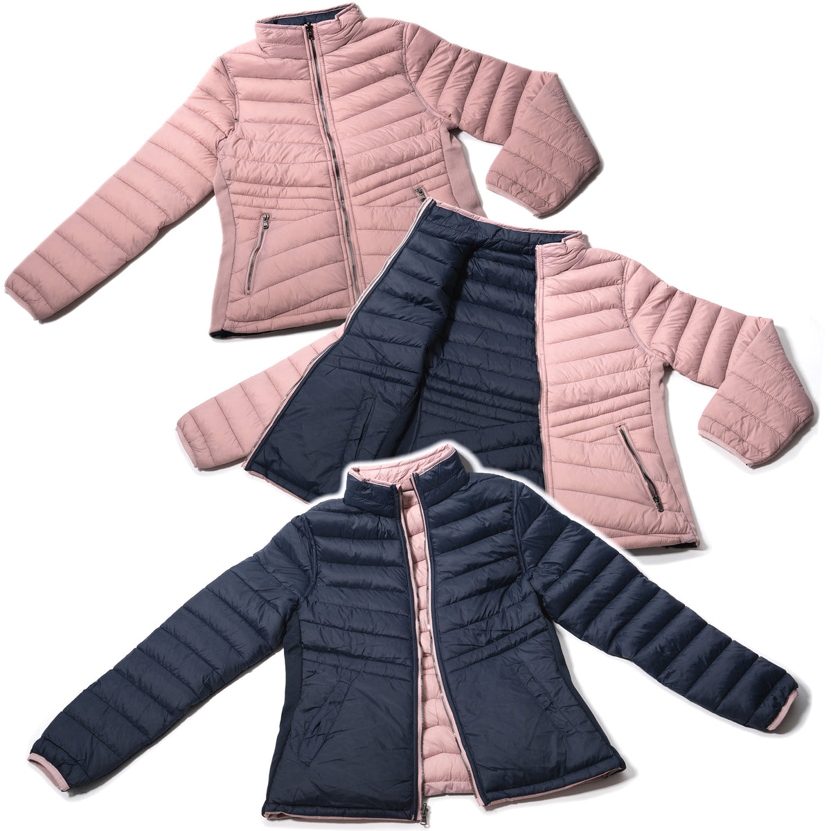 Women's Soft Puffer Wholesale Coats in Assorted Colors & Sizes - Bulk Case of 12 Jackets