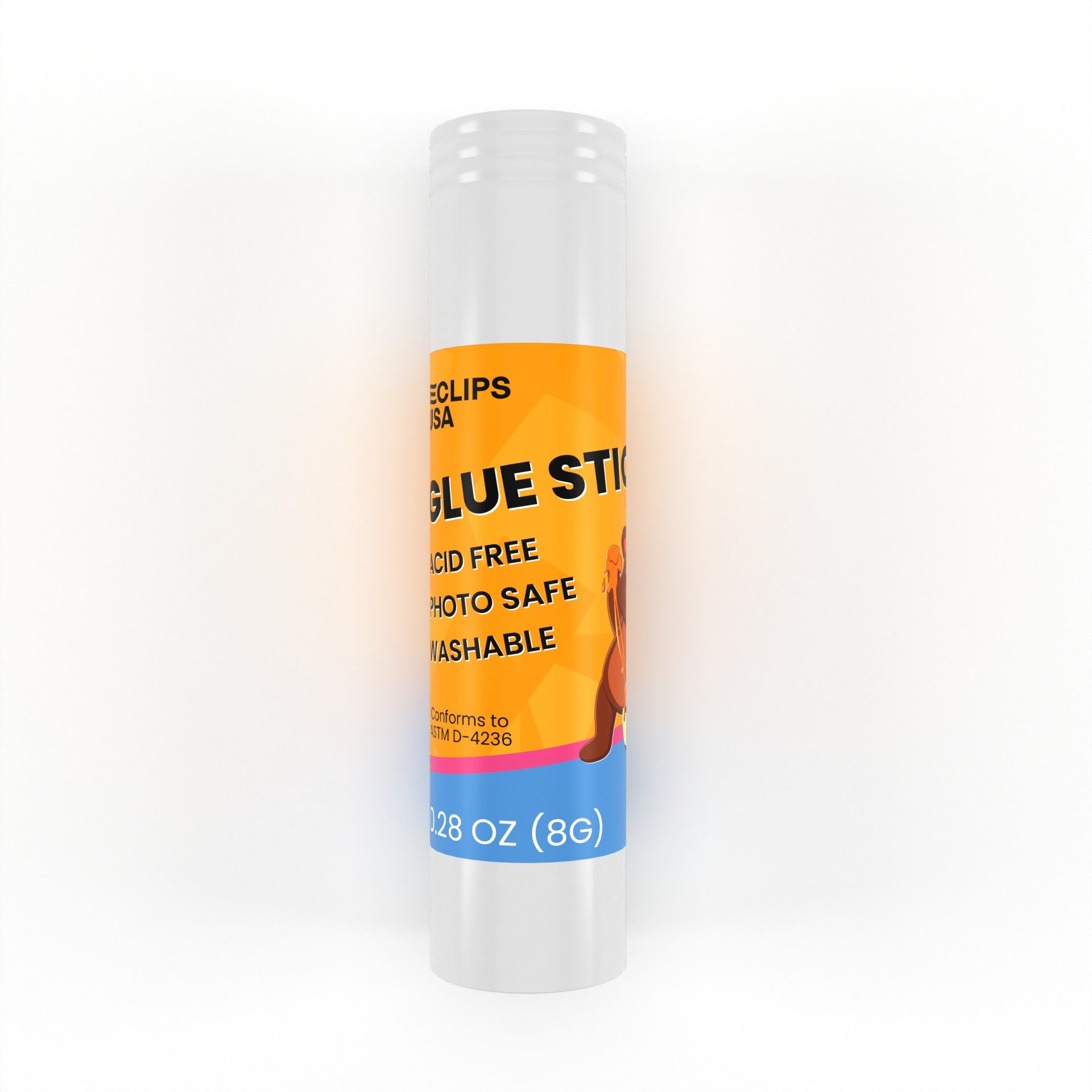 Front facing image of Clear Glue Sticks.