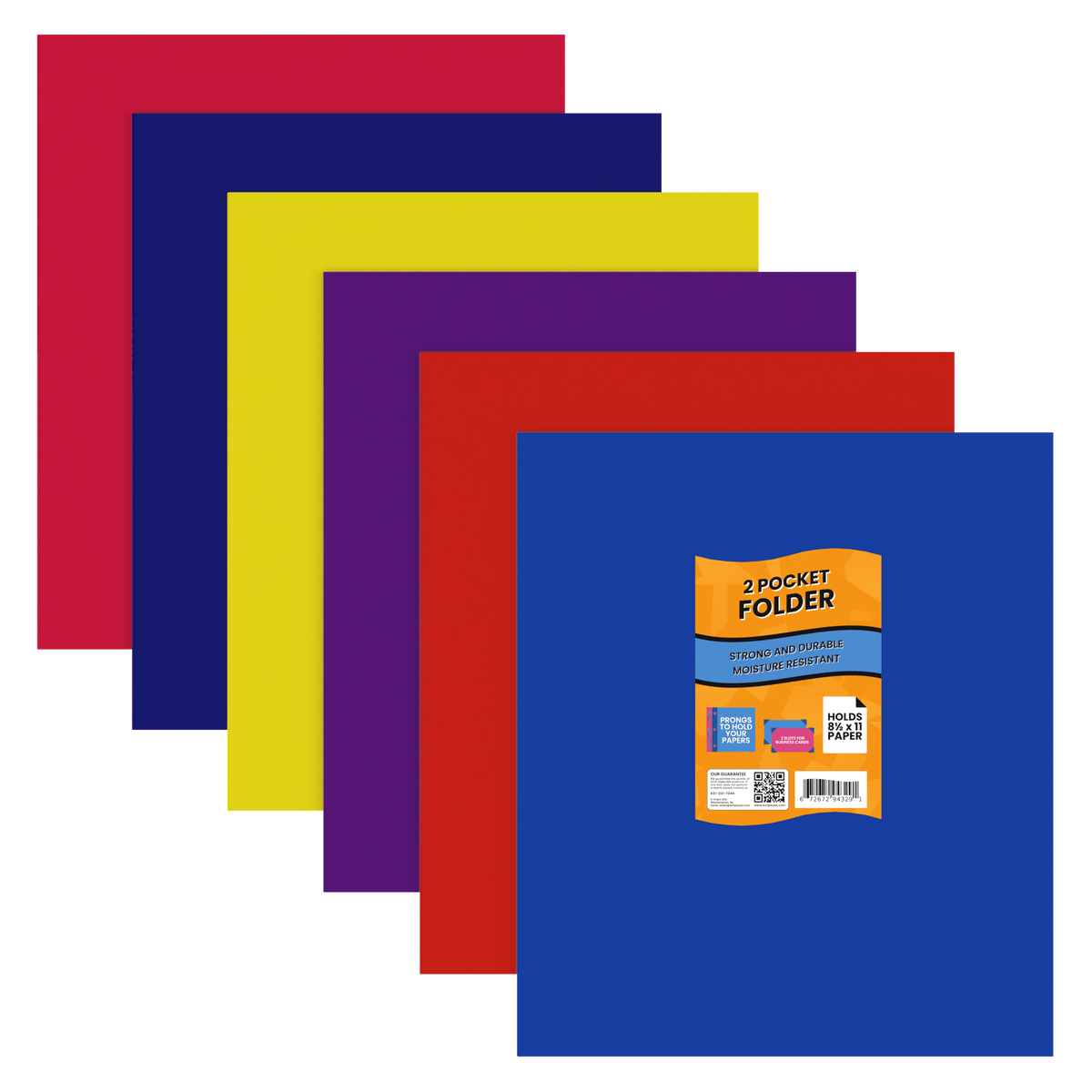 Front facing image of Paper Pocket Folders With Fastener.