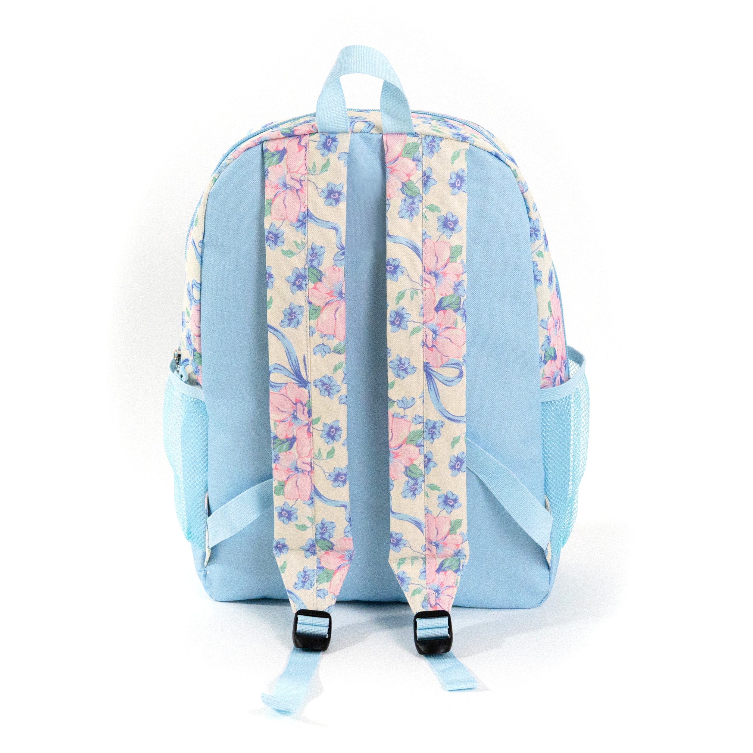 17" Wholesale Bungee Backpacks with Side Pockets in 6 Patterns - Bulk Case of 24 Bookbags