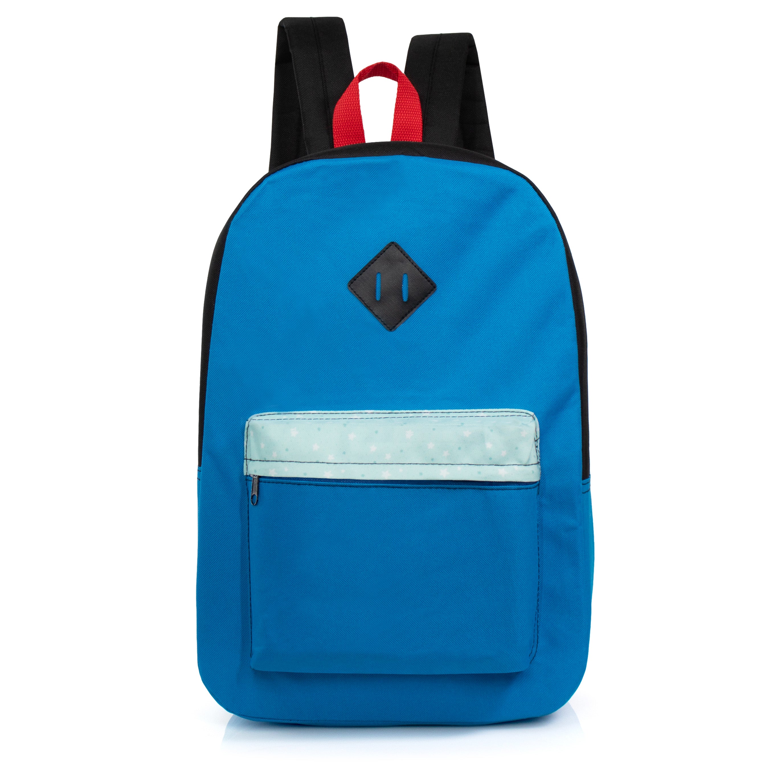 17” Diamond Patch Bulk Backpacks in 8 Colors with a Padded Back – Bulk Case of 24 Bookbags