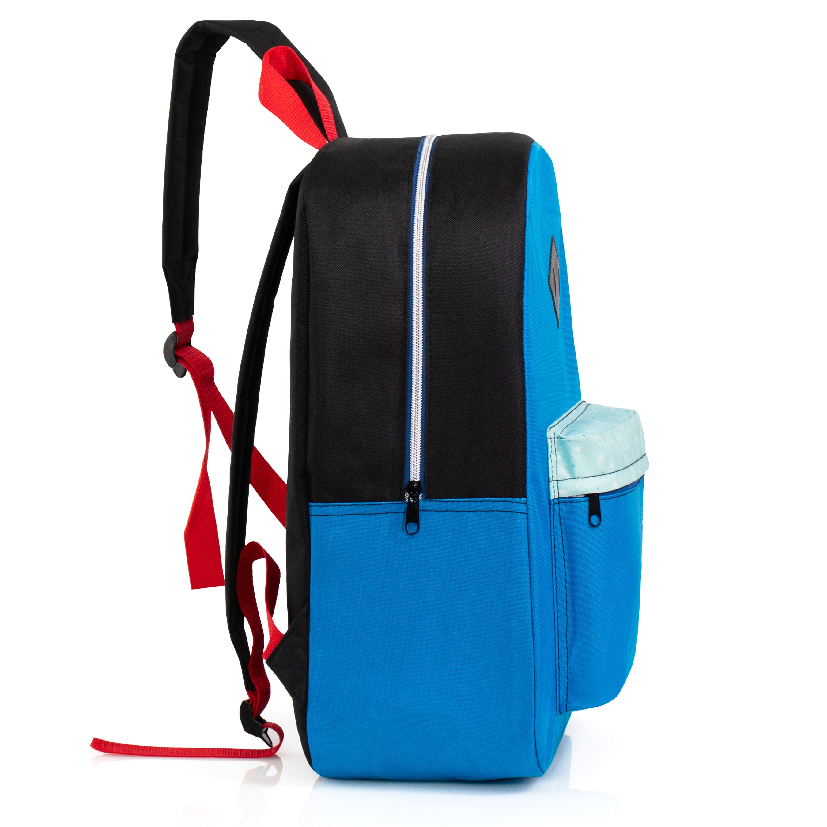 17” Diamond Patch Bulk Backpacks in 8 Colors with a Padded Back – Bulk Case of 24 Bookbags