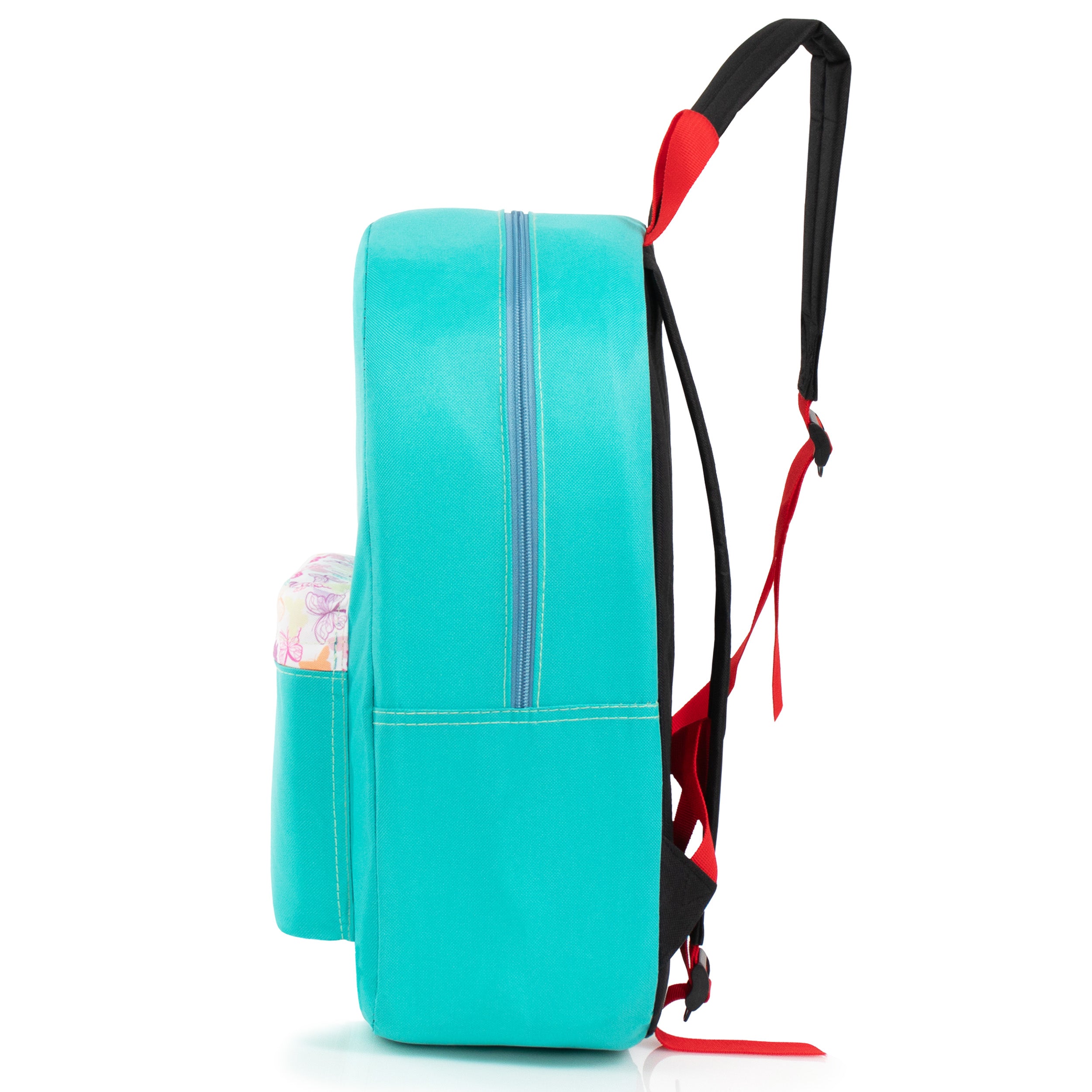 17" Multi Color Basic Wholesale Backpacks - Diamond Patch & Padded Back - Bulk Case of 24