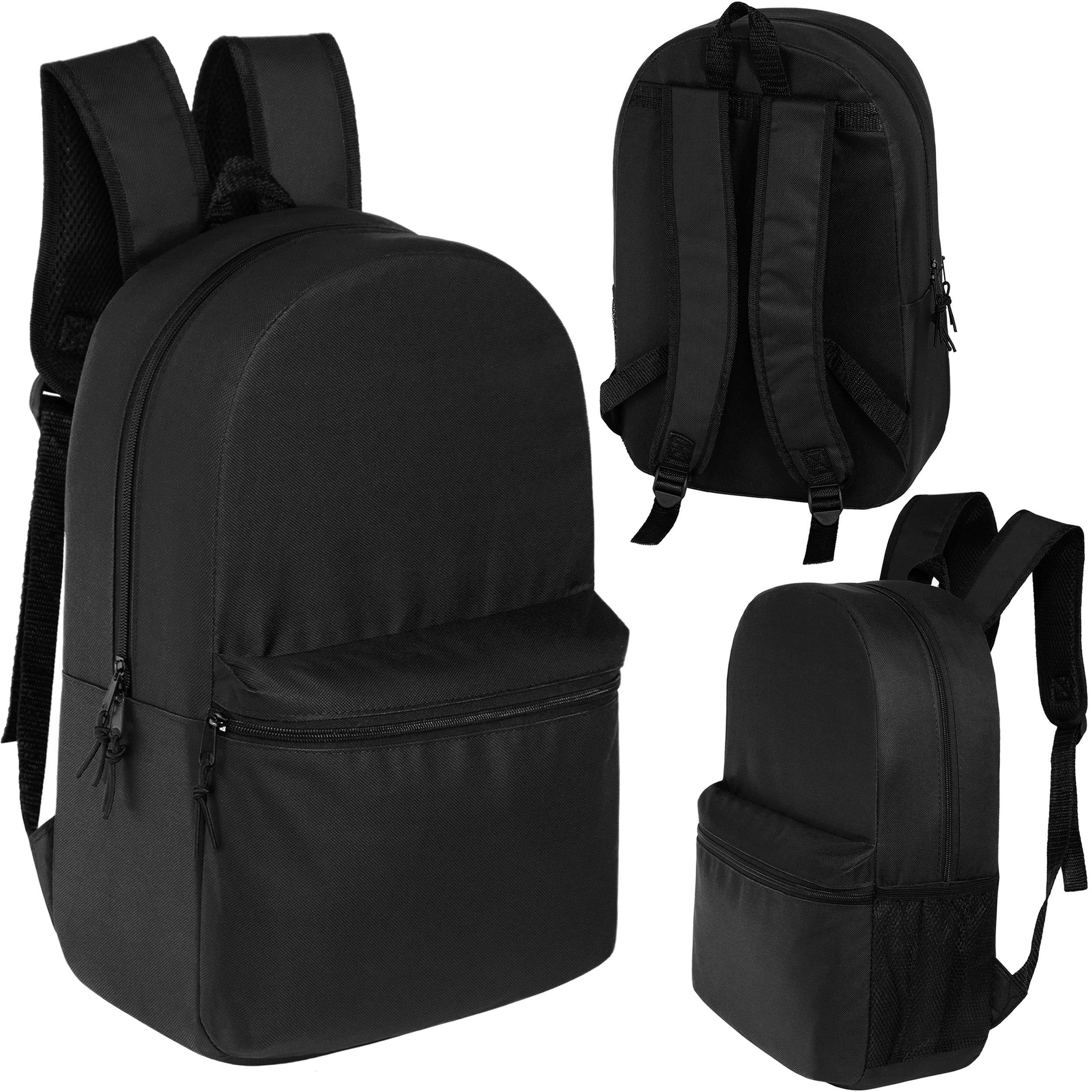 black bulker laptop backpack black 18.5" Bulk Wholesale Backpack in Black | Boys & Girls