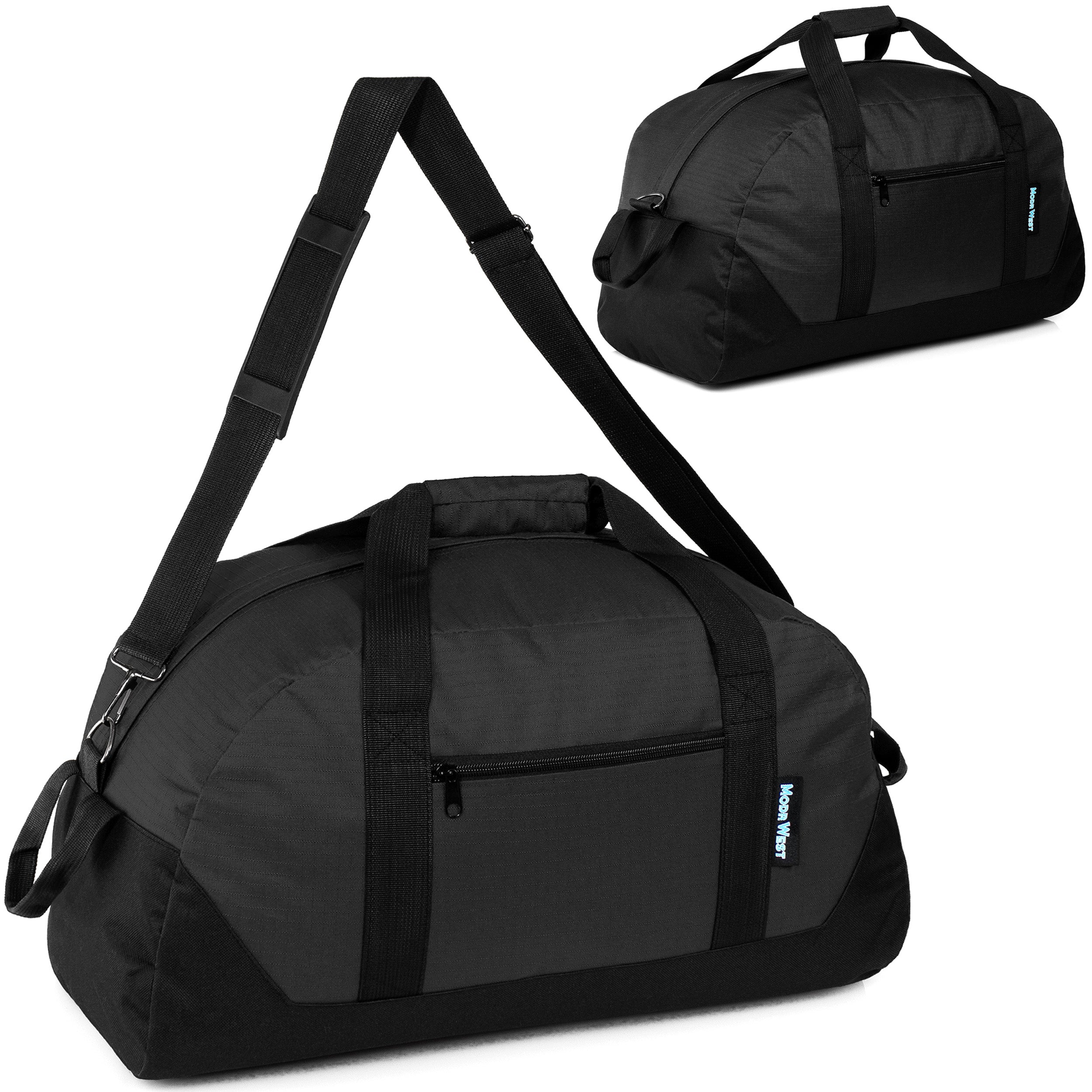 25" Wholesale Black Duffle Bag with a Removable Strap - Bulk Case of 12 Duffels 25" Wholesale Black Duffle Bag with a Removable Strap - Bulk Case of 12 Duffels