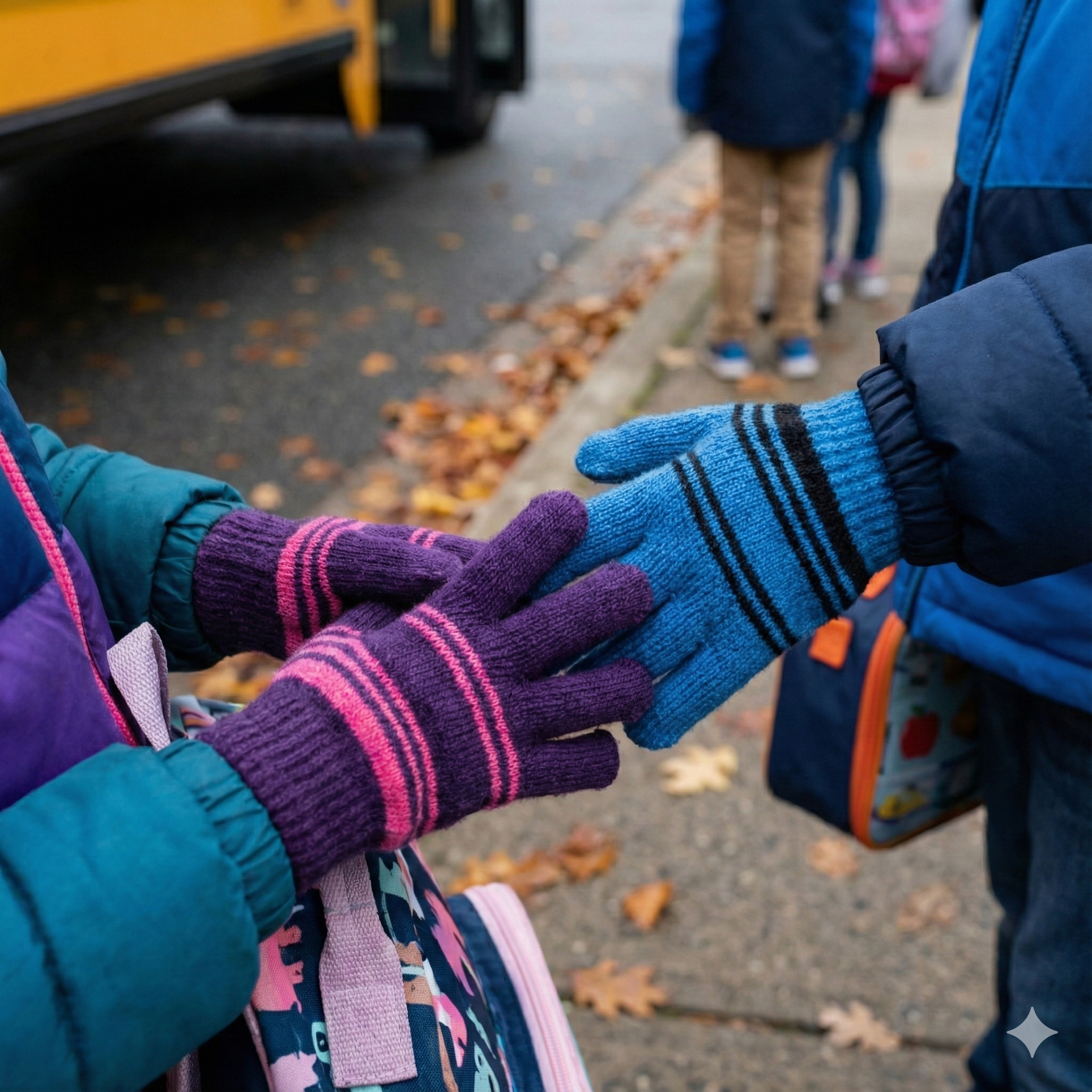 Assorted Color Wholesale Winter Gloves For Kids - Unisex - Bulk Case of 96