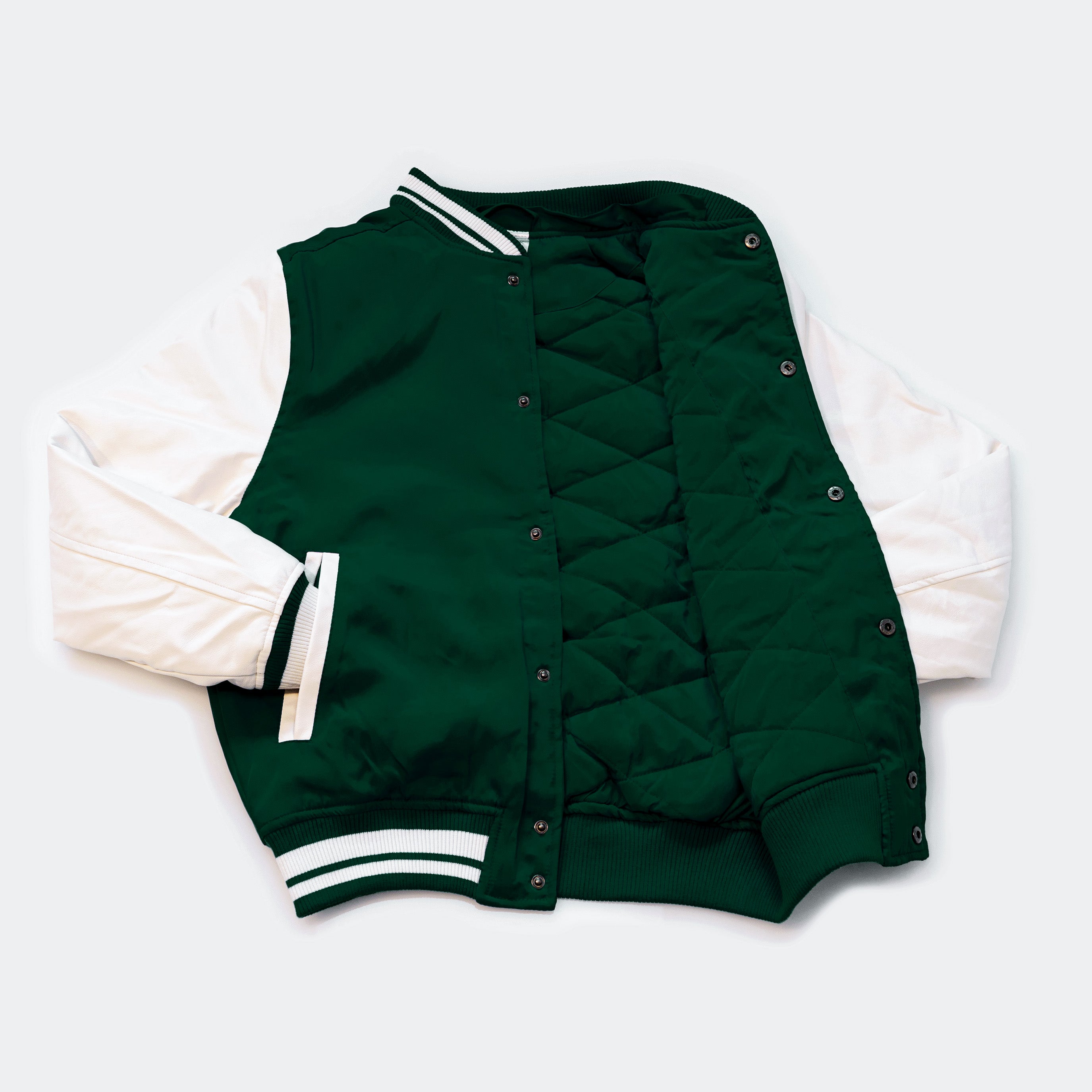 Wholesale Men’s Hooded Jackets - Green/White Colors & Assorted Sizes – Bulk Case of 12 Coats