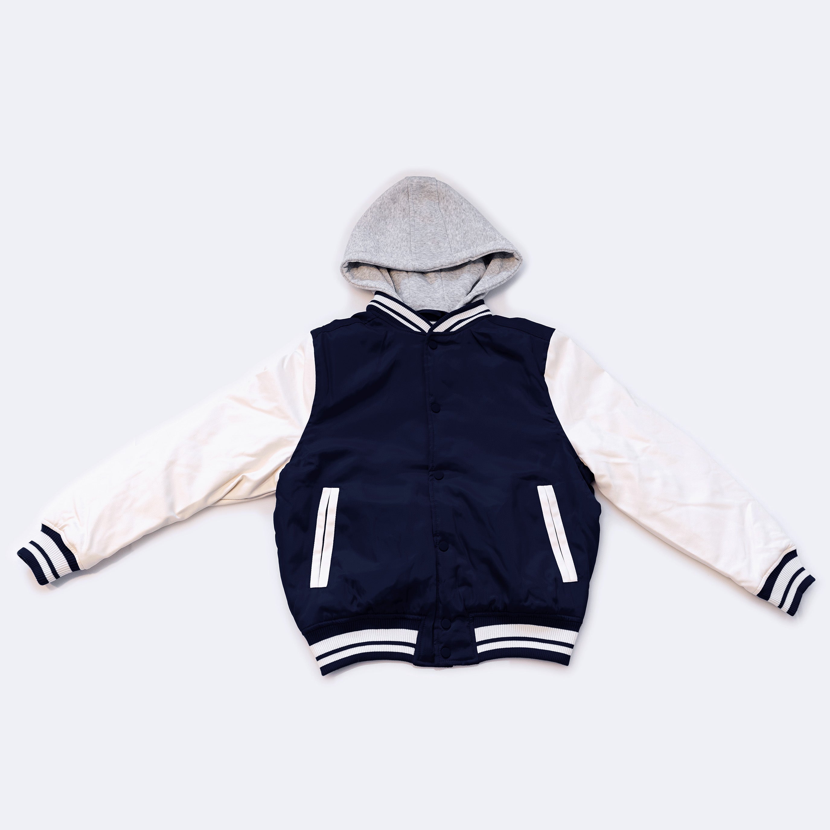 Wholesale Men’s Hooded Jackets - Navy/Black Colors & Assorted Sizes – Bulk Case of 12 Coats