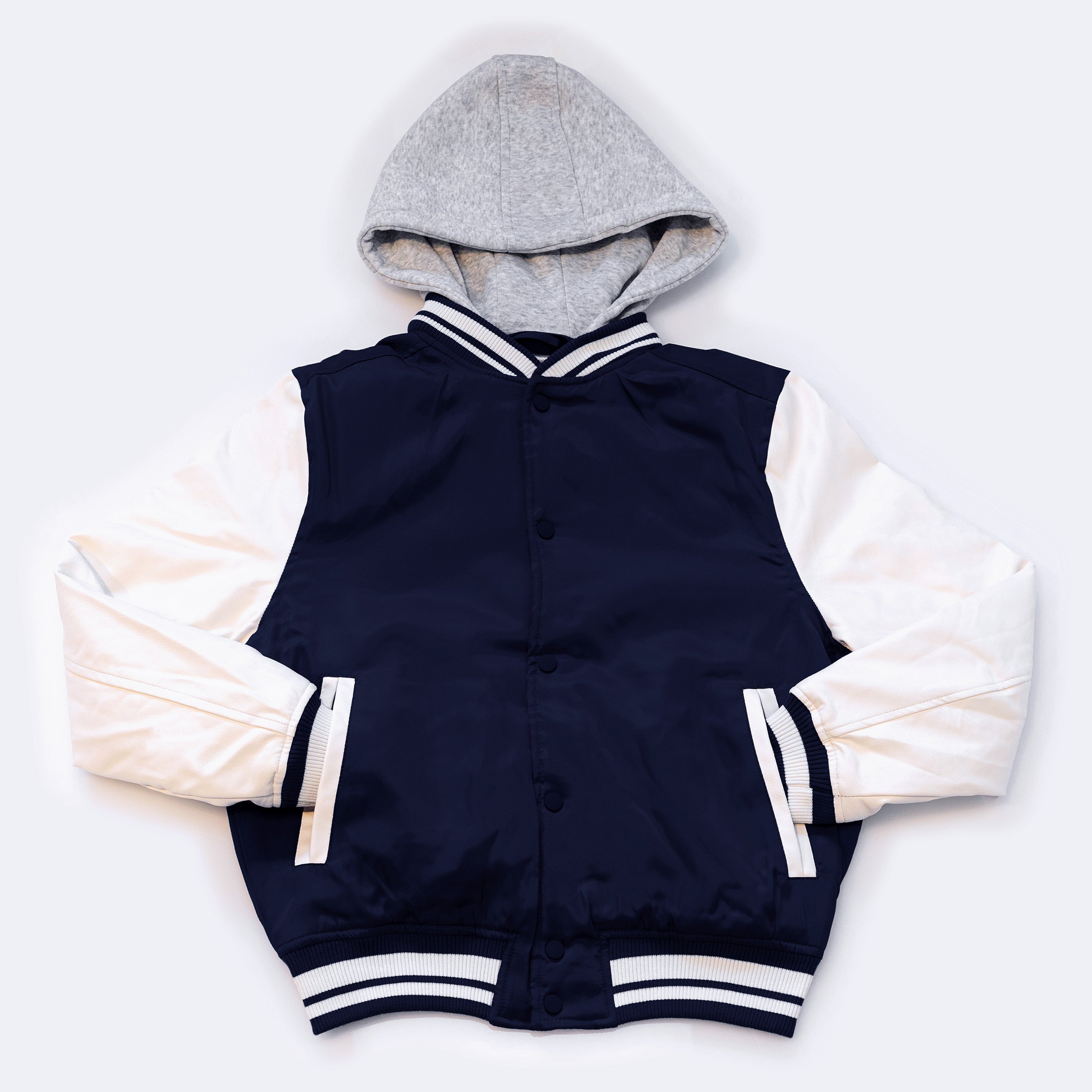 Wholesale Men’s Hooded Jackets - Navy/Black Colors & Assorted Sizes – Bulk Case of 12 Coats