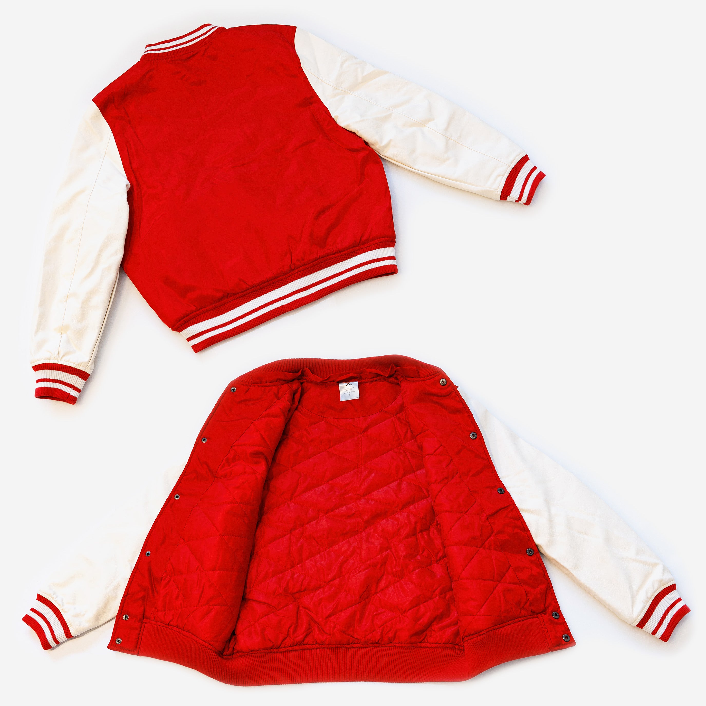 Wholesale Men’s Hooded Jackets - Red/White Colors & Assorted Sizes – Bulk Case of 12 Coats