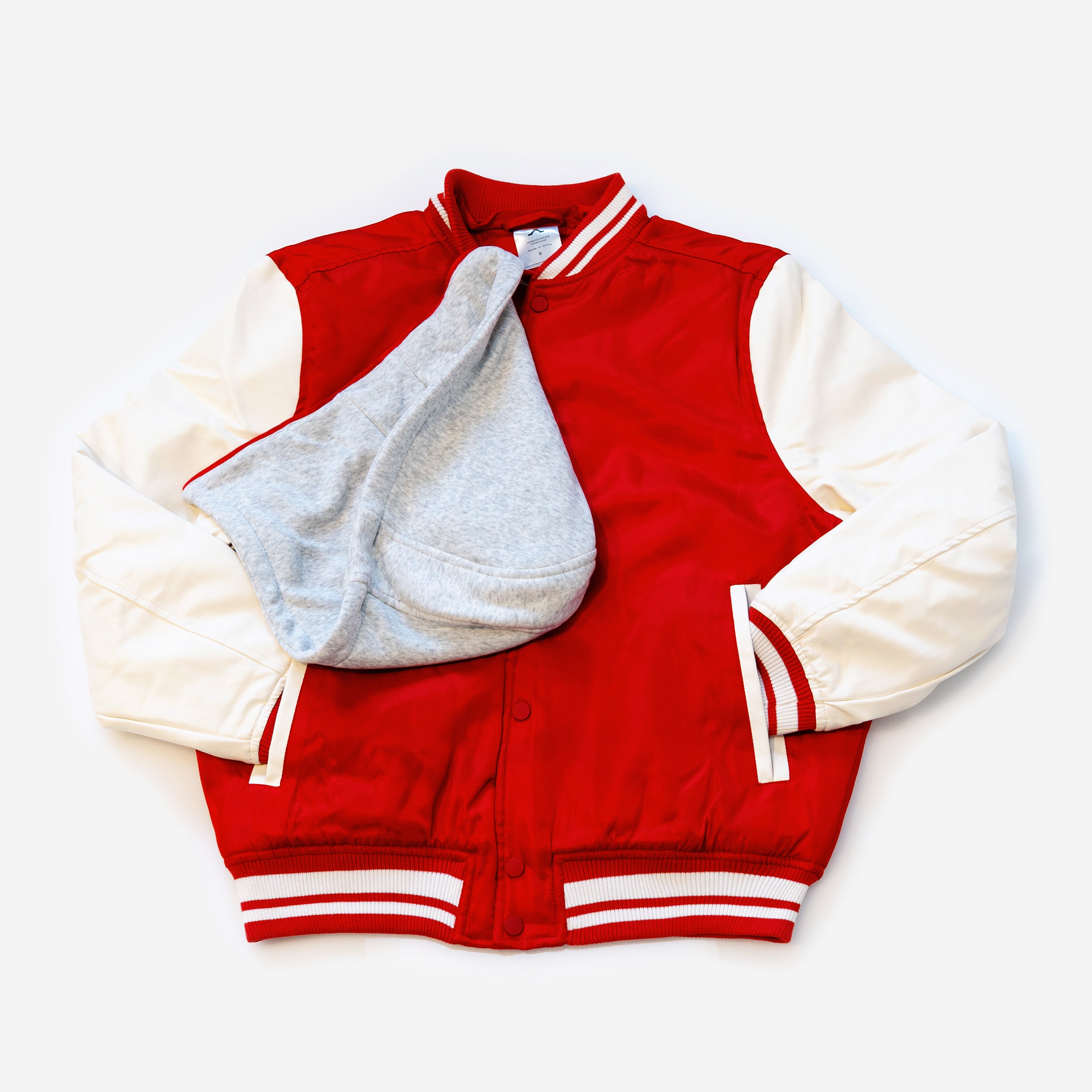 Wholesale Men’s Hooded Jackets - Red/White Colors & Assorted Sizes – Bulk Case of 12 Coats