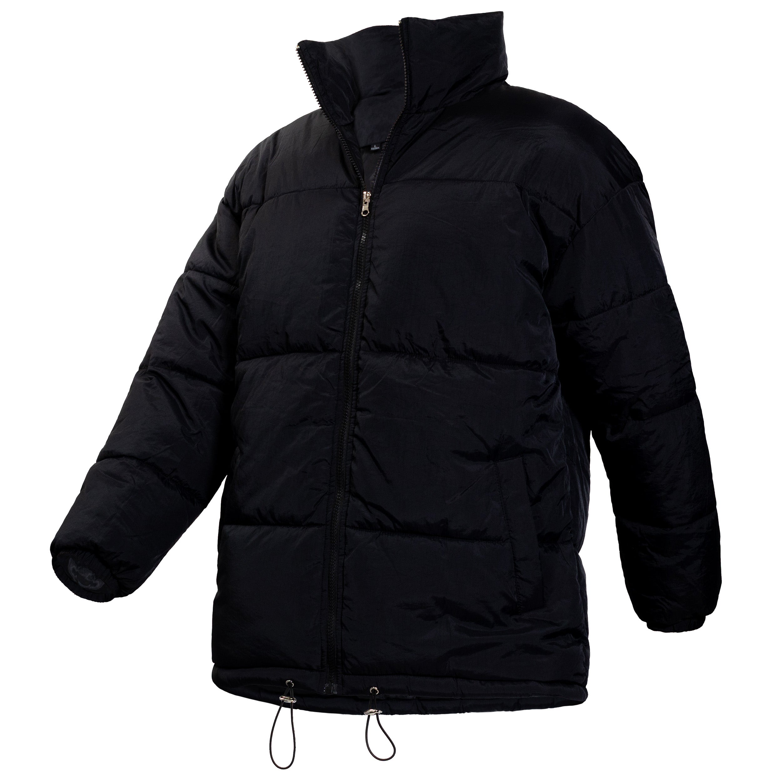 Men's Warm Winter Wholesale Coats in Black & Assorted Sizes (Large Sizes Only) - Bulk Case of 12 Winter Jackets
