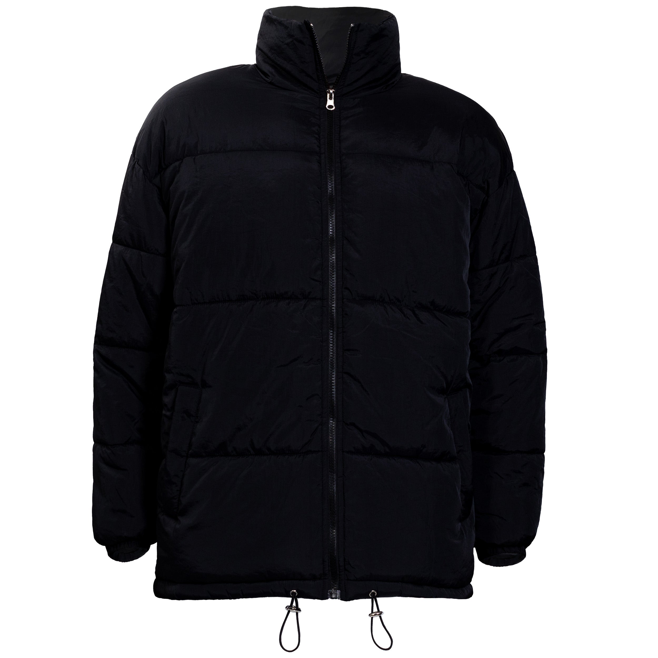 Men's Warm Winter Wholesale Coats in Black & Assorted Sizes (Large Sizes Only) - Bulk Case of 12 Winter Jackets
