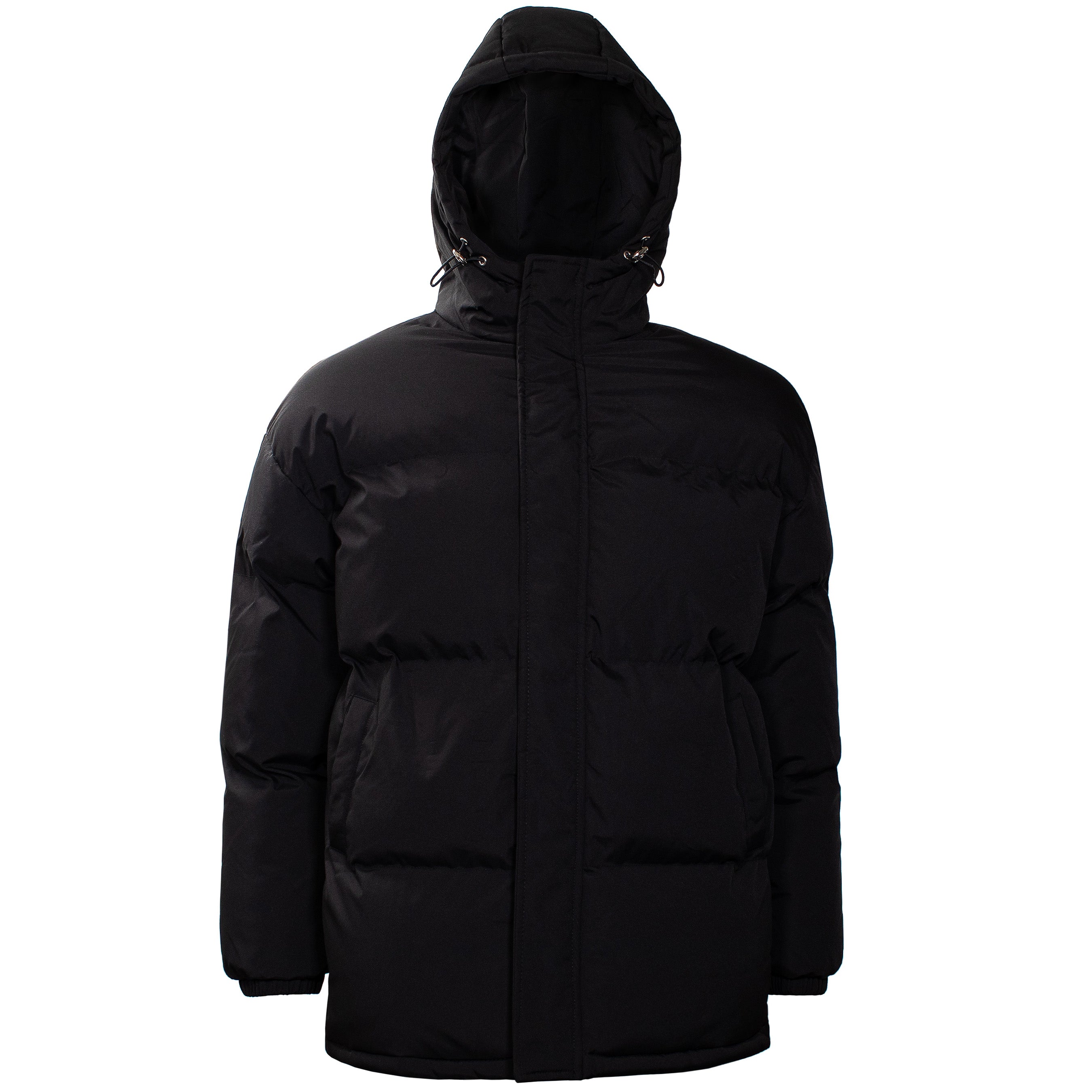 Men's Warm Winter Wholesale Coats in Black & Assorted Sizes (Large Sizes Only) - Bulk Case of 12 Winter Jackets