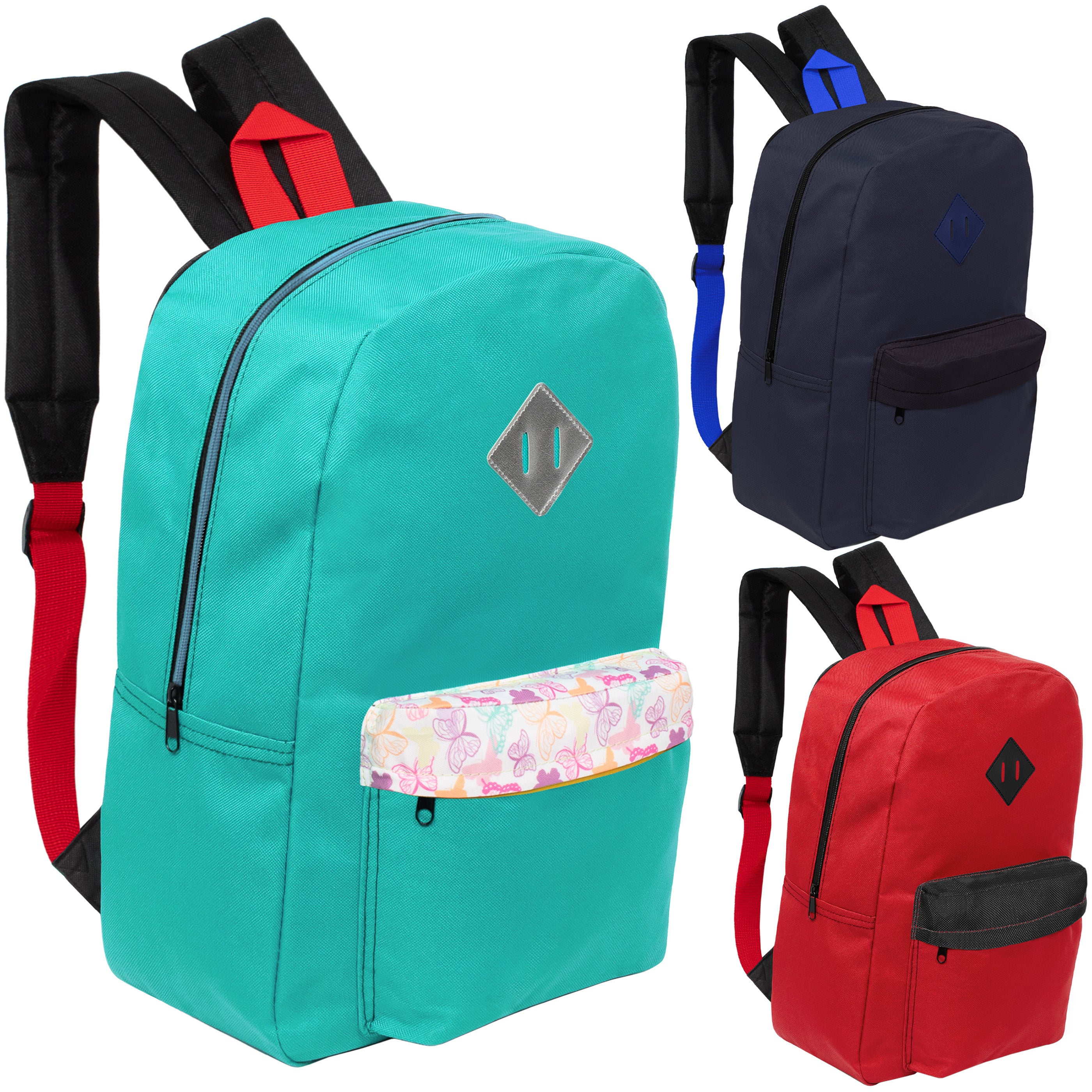 Back to School Bulk Wholesale 17 Inch Backpacks - Padded Back Back to School Bulk Wholesale 17 Inch Backpacks - Padded Back