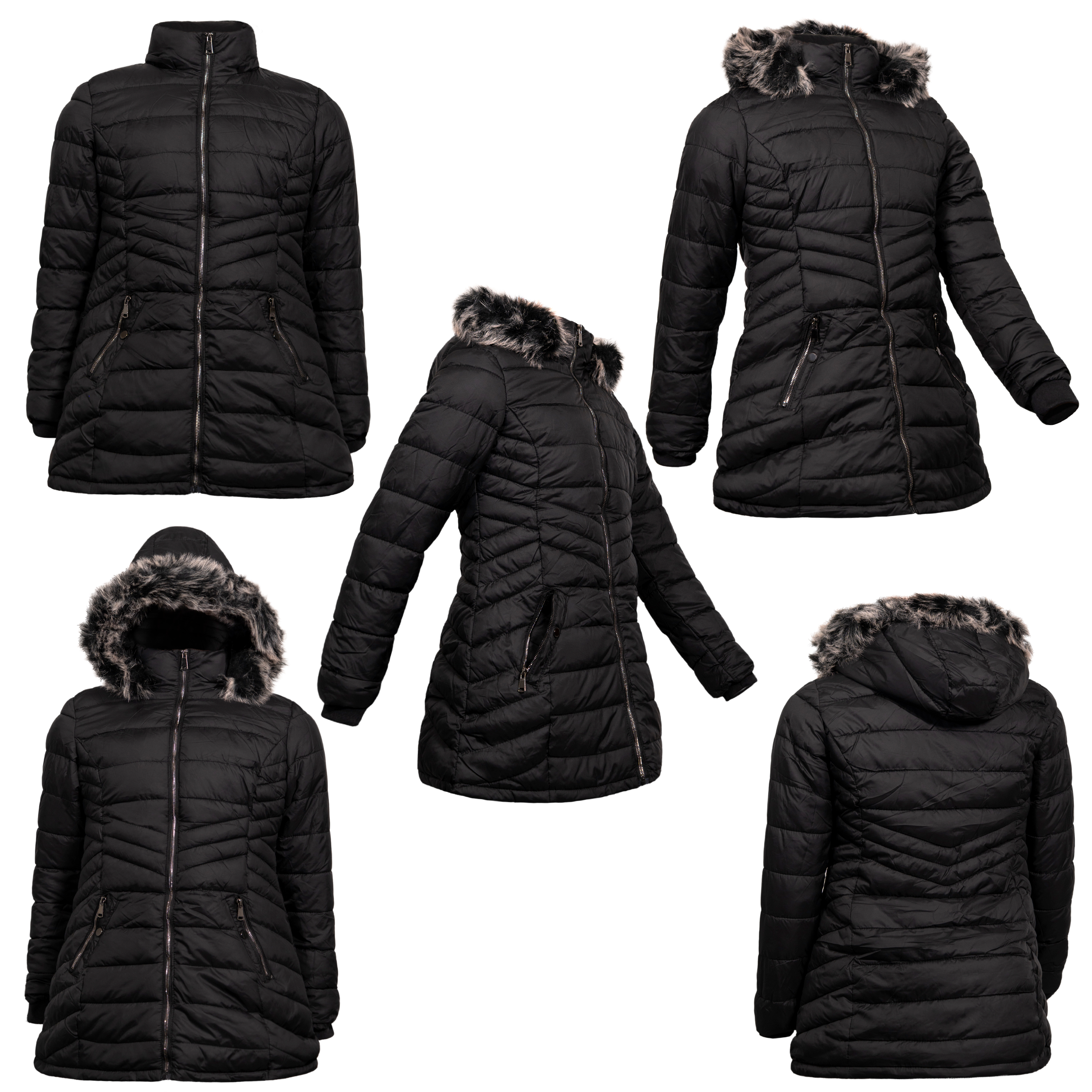 Wholesale Women’s Jackets - 5 Assorted Colors & Sizes – Bulk Case of 12 Ladies Coats
