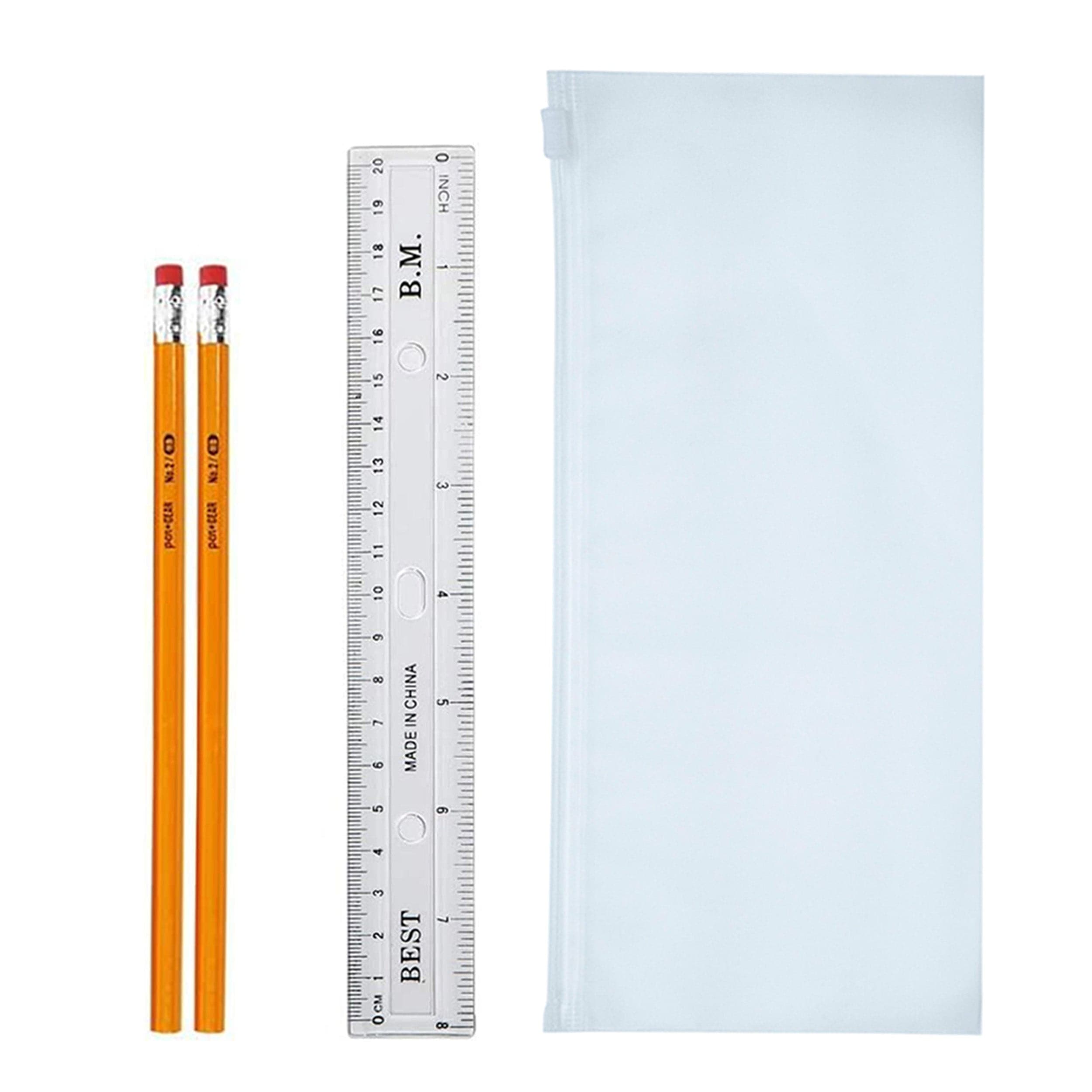 16 Piece Basic Wholesale School Supply Kits for Kids - Bulk Case of 48 Kits