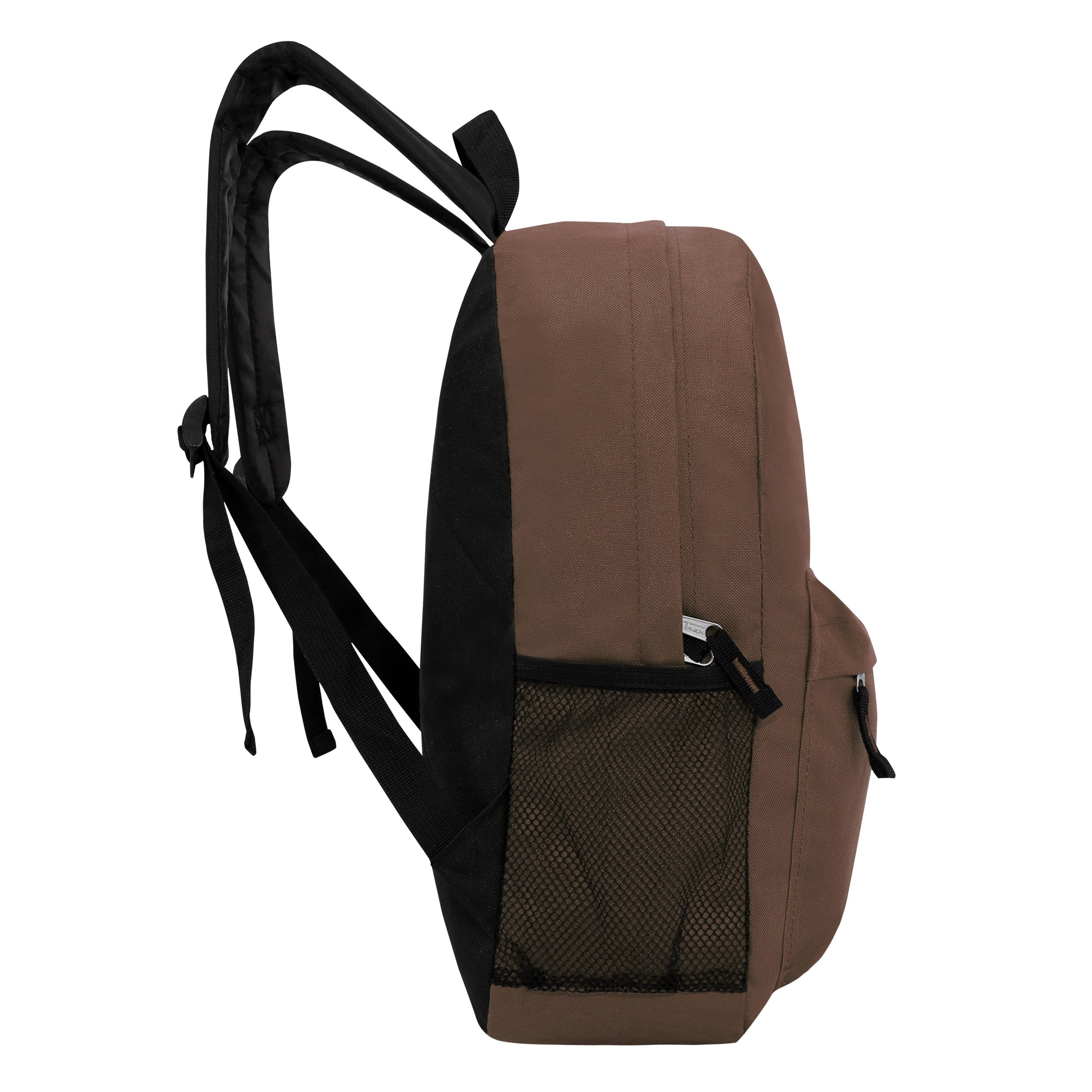 17" Wholesale Backpacks In Brown | Padded Back | Bulk Case of 24 Bookbags
