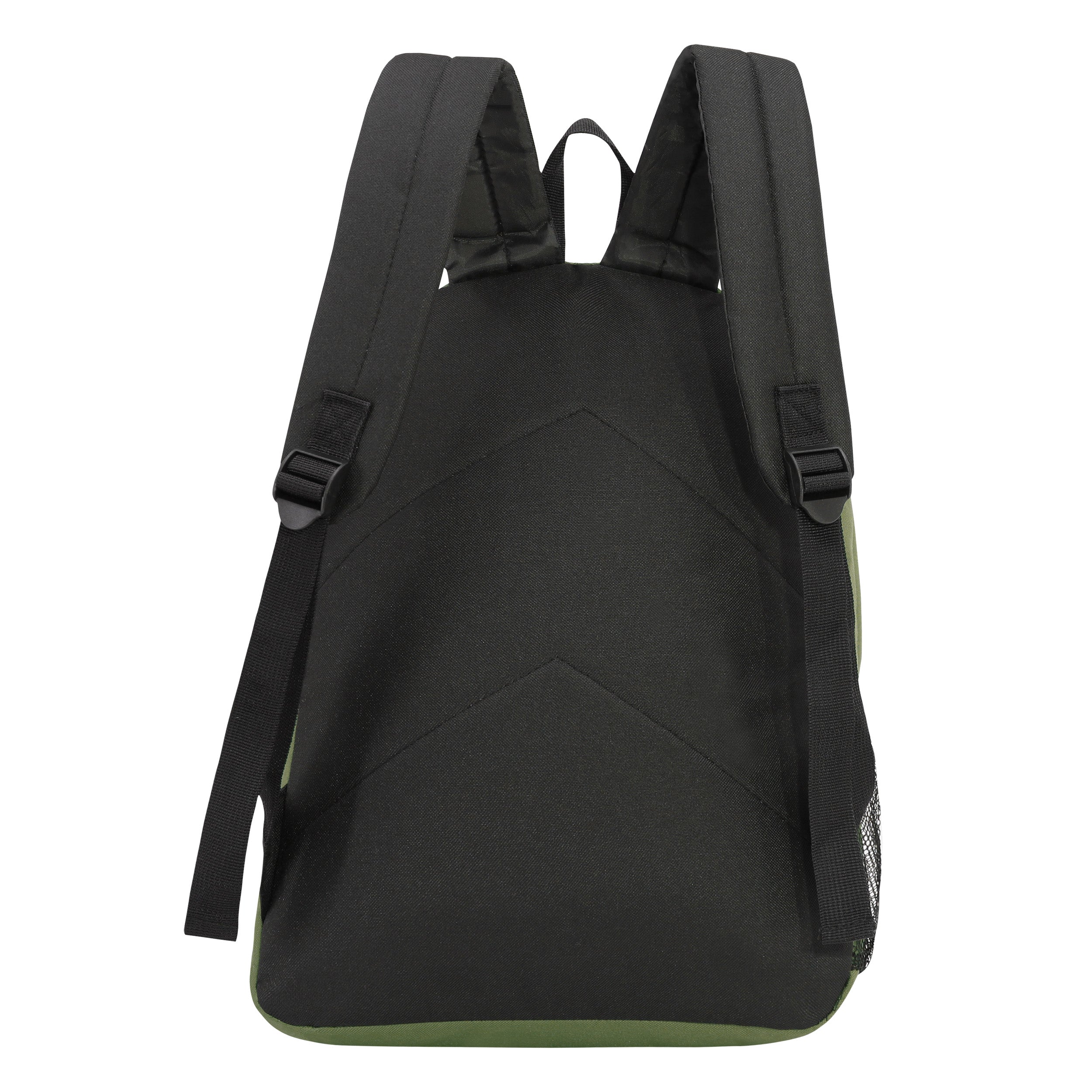 17" Wholesale Backpacks In Olive | Padded Back | Bulk Case of 24 Bookbags