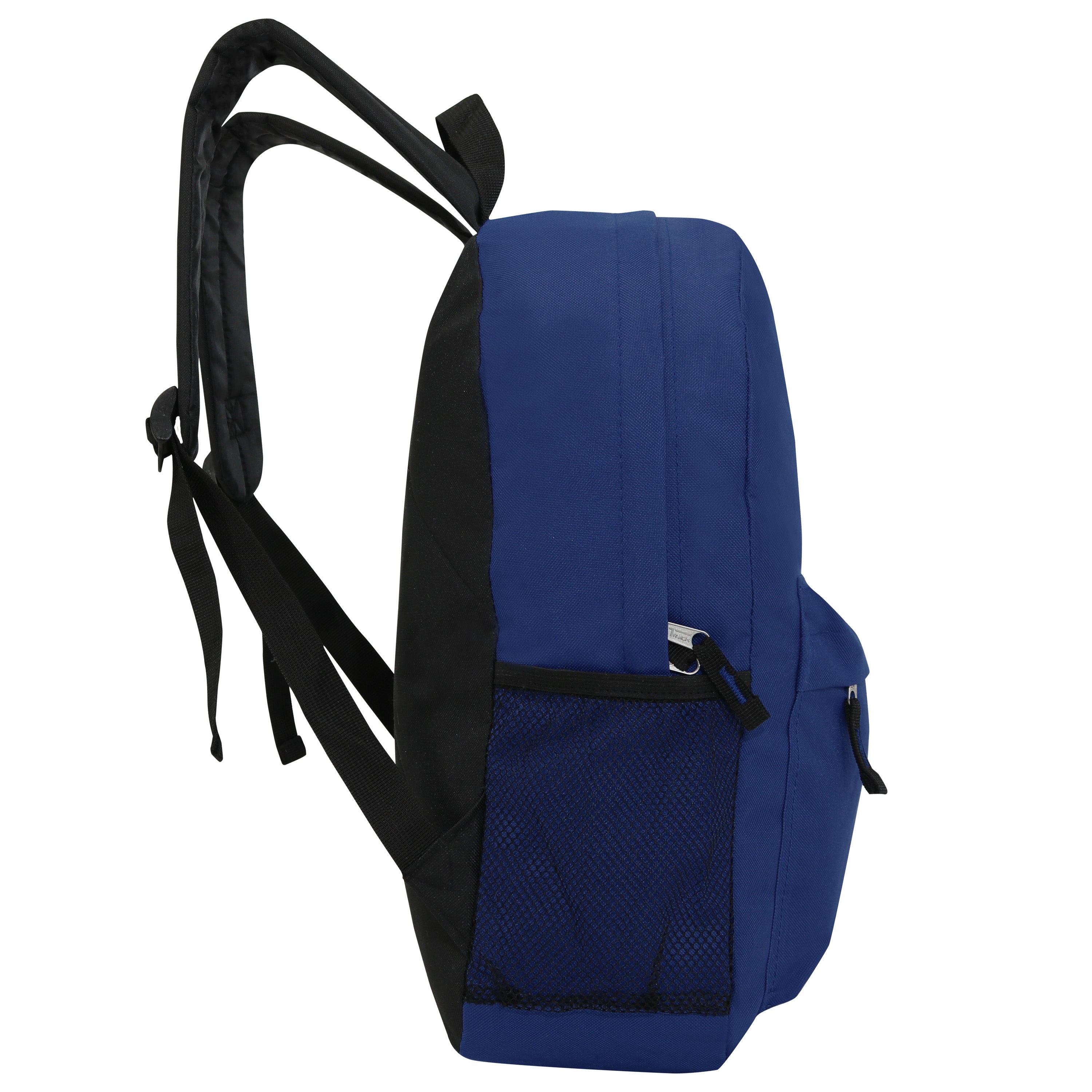 17" Wholesale Backpacks In Navy Blue | Padded Back | Bulk Case of 24 Bookbags