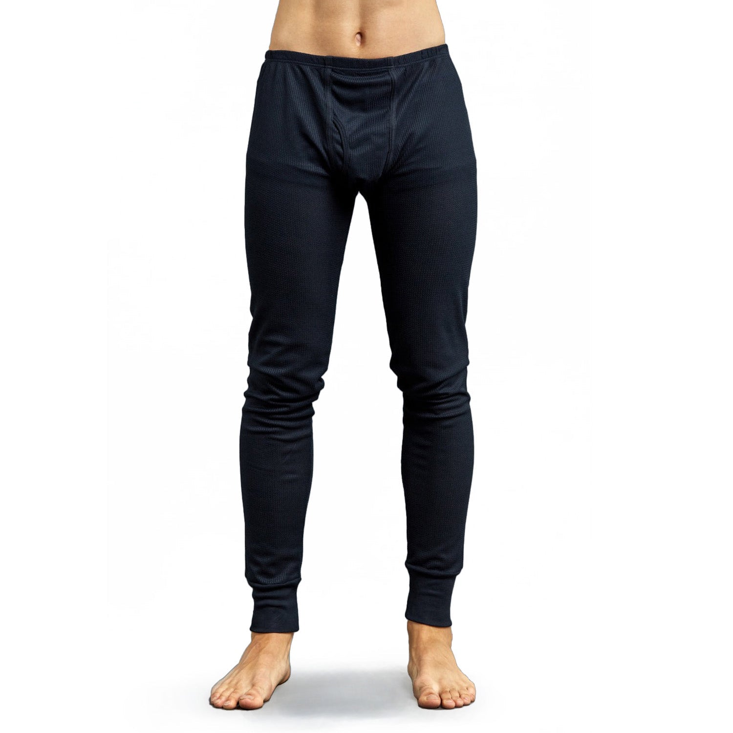 Men's Navy Blue Winter Thermal Underwear Set Assorted Sizes - Bulk Case of 24