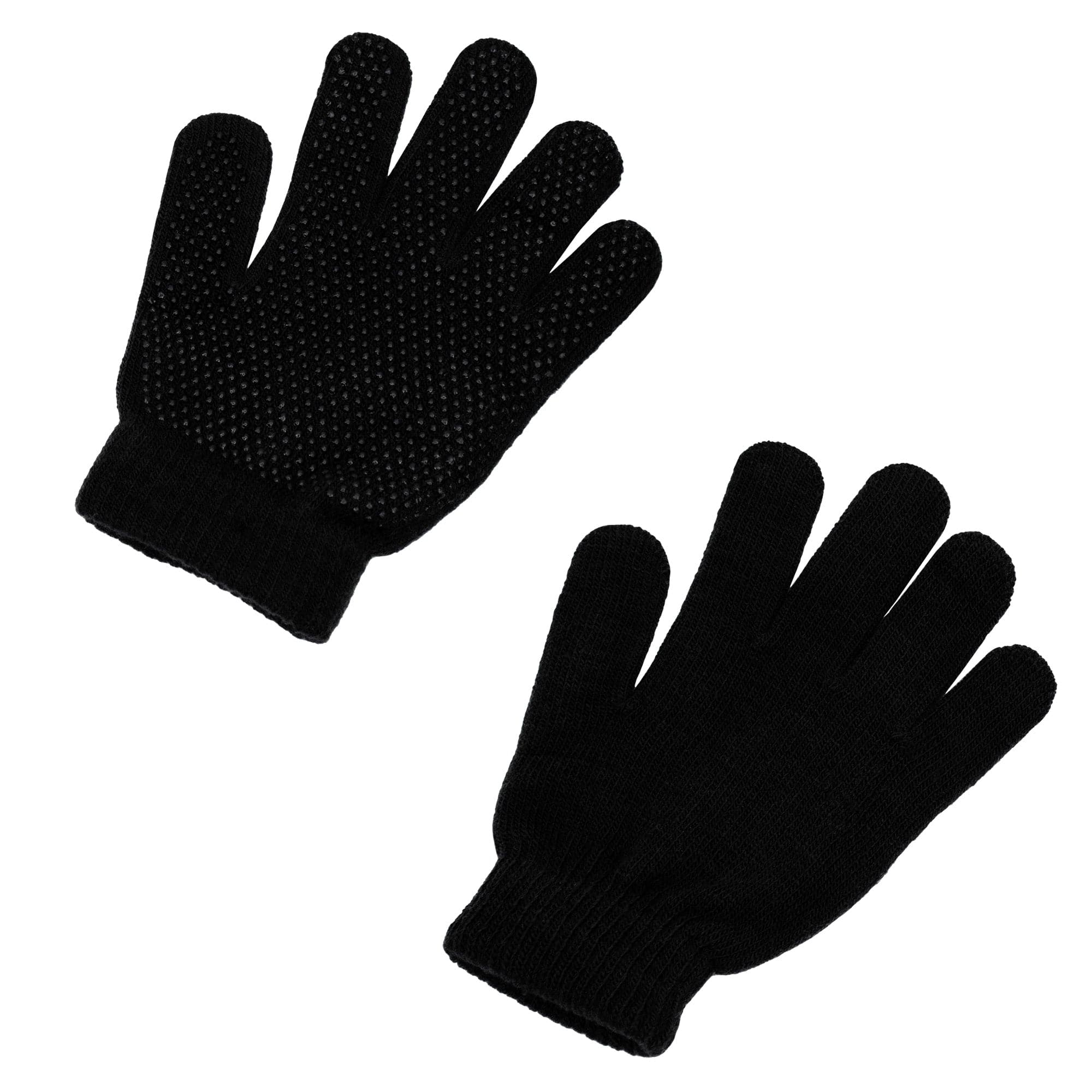 Black Knit Wholesale Winter Gloves- Unisex - Homeless Care - Bulk Case of 96
