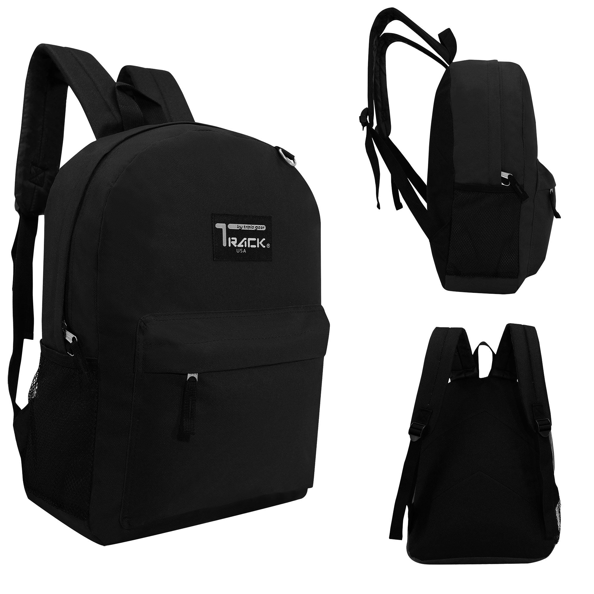 black backpacks for school w laptop sleeve 17" Wholesale Backpacks In Black | Padded Back