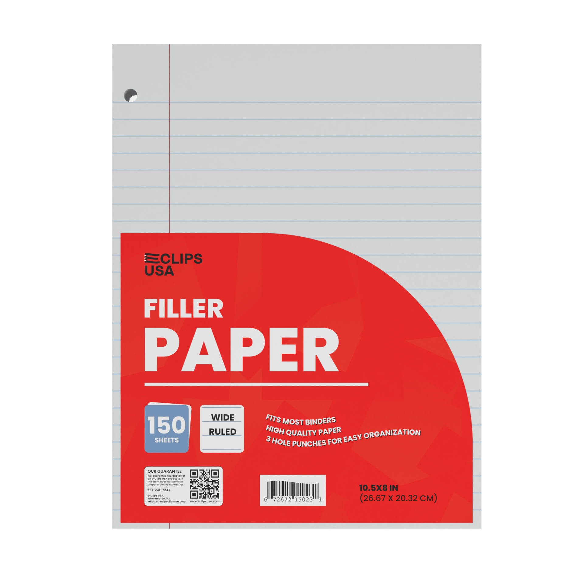 Wholesale Filler Paper for Students - Wide Ruled - 150 Sheets - Bulk Case of 36 Packs