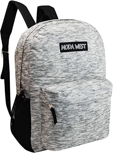 24 Pack of 17" Kids Basic Wholesale Backpack in Assorted Colors and Prints - Bulk Case of 24