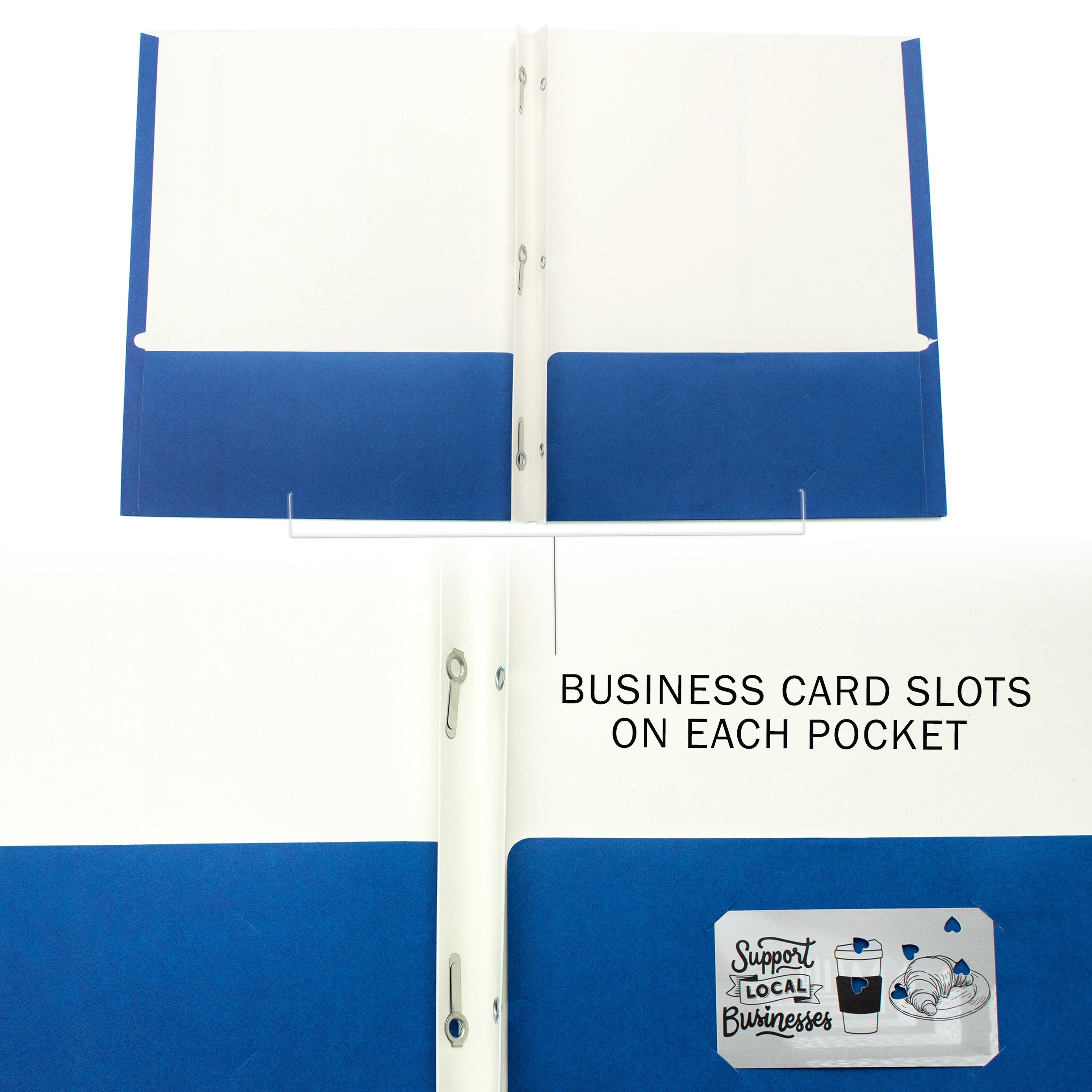 2 Pocket Wholesale Folders for School - 7 Assorted Colors - Bulk Case of 100 Folders