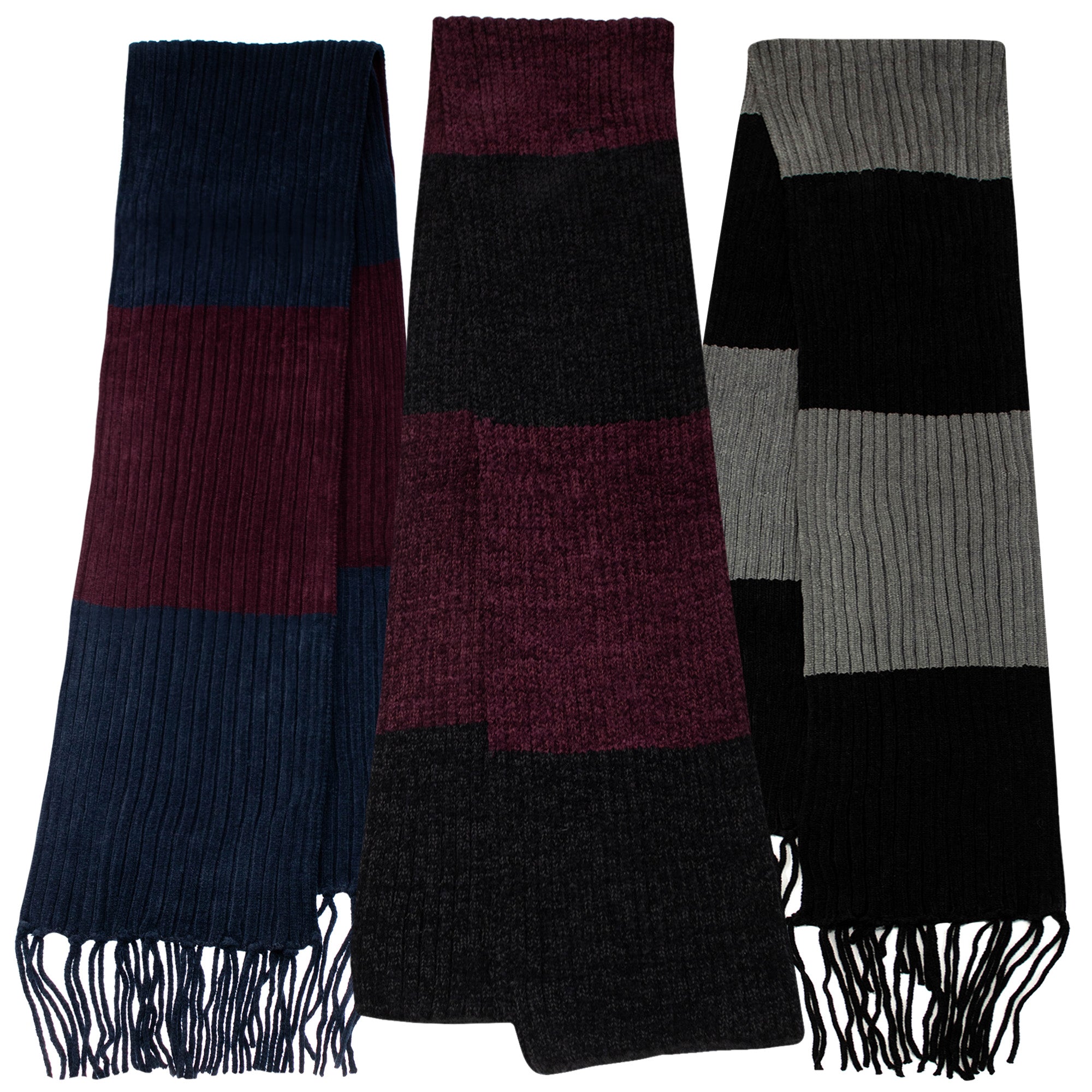 Unisex Wholesale Scarf in Assorted Colors And Styles - Bulk Case of 24