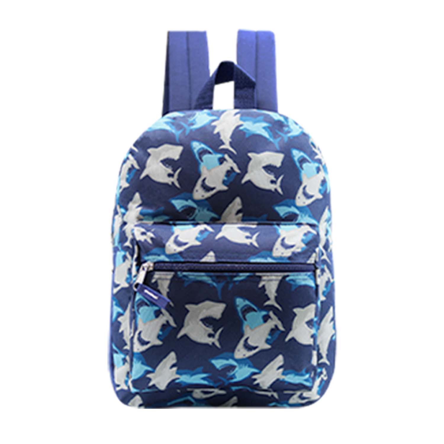 15" Kids Basic Wholesale Backpack in 4 Assorted Boys Prints - Bulk Case of 24
