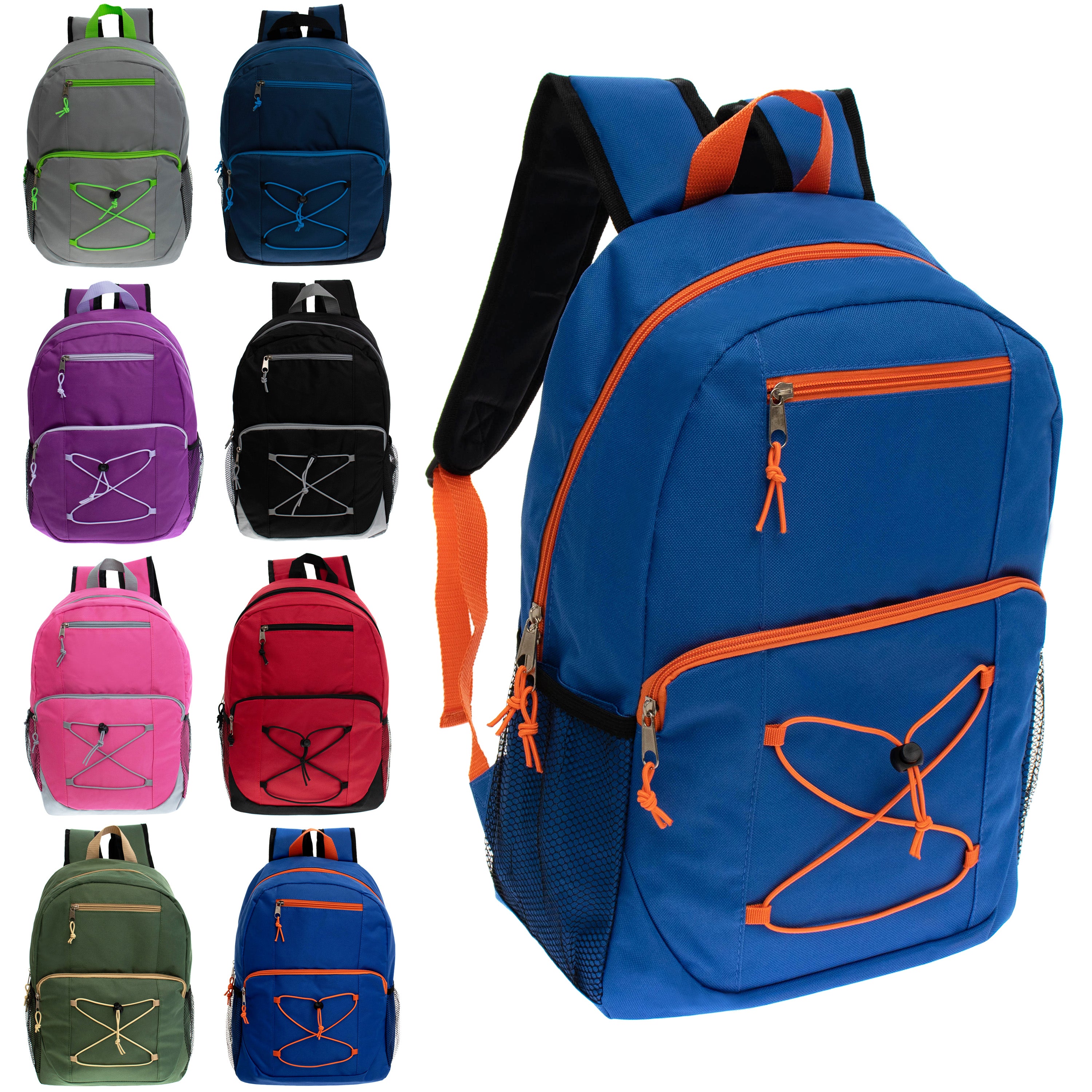 Bungee Design Bulk Wholesale Backpacks