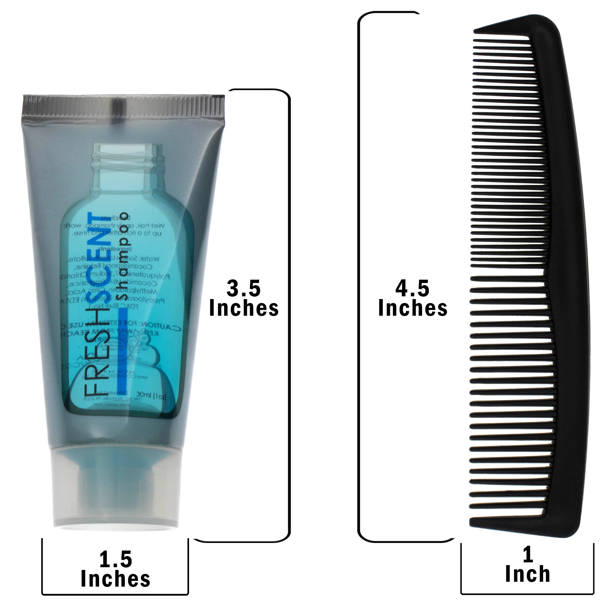 5 Piece Basic Wholesale Hygiene Kits - Travel Toiletry Supplies - Bulk Case of 96