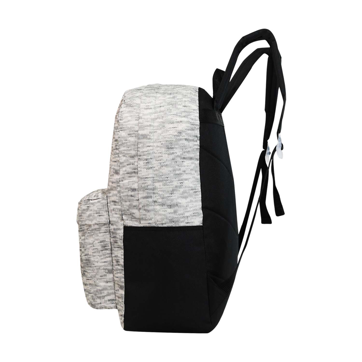 17" Patterned Wholesale Backpack in 12 Assorted Prints - Bulk Case of 24 Bookbags