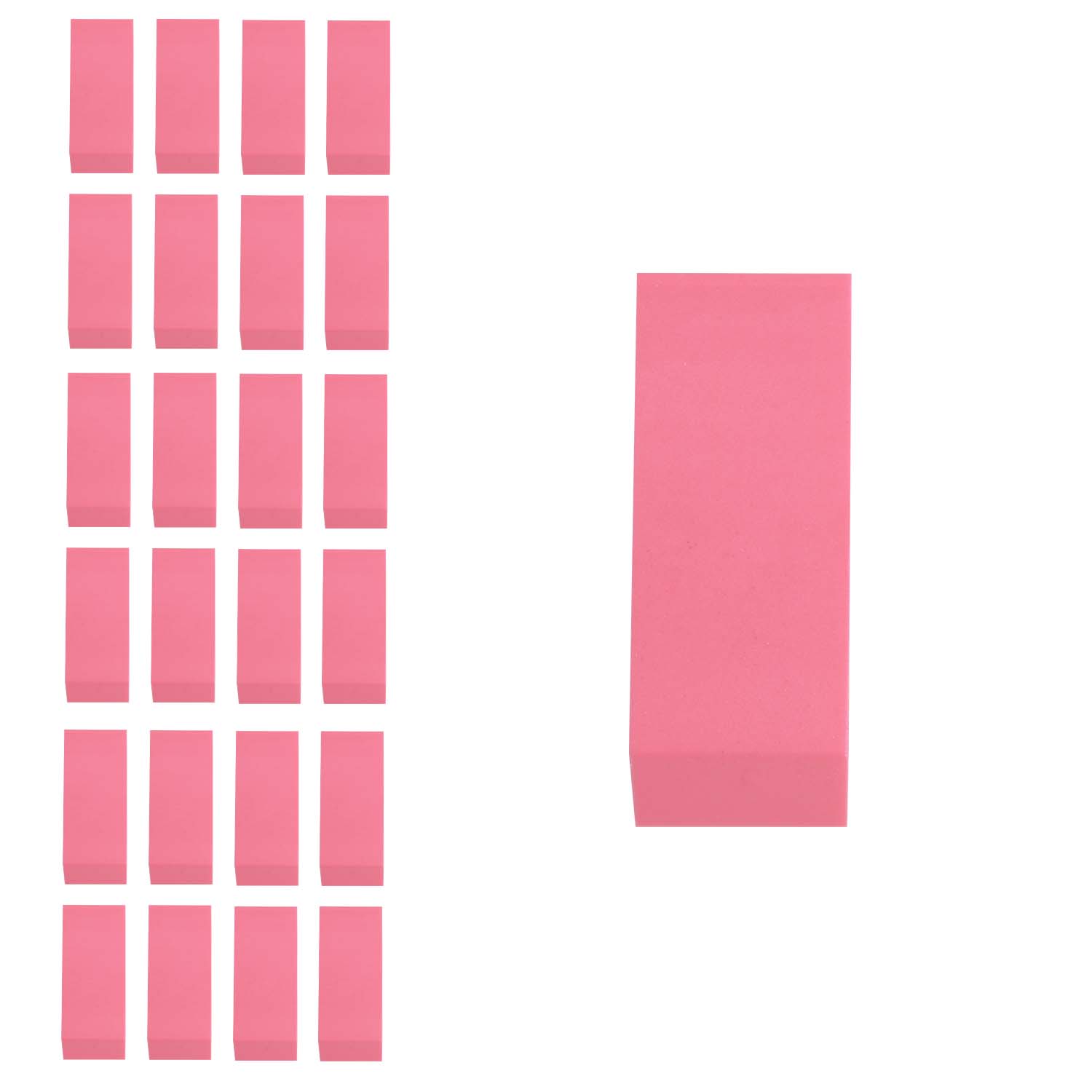 Wholesale Eraser Wedges - Back to School Supplies - Bulk Case of 192 Pink Erasers