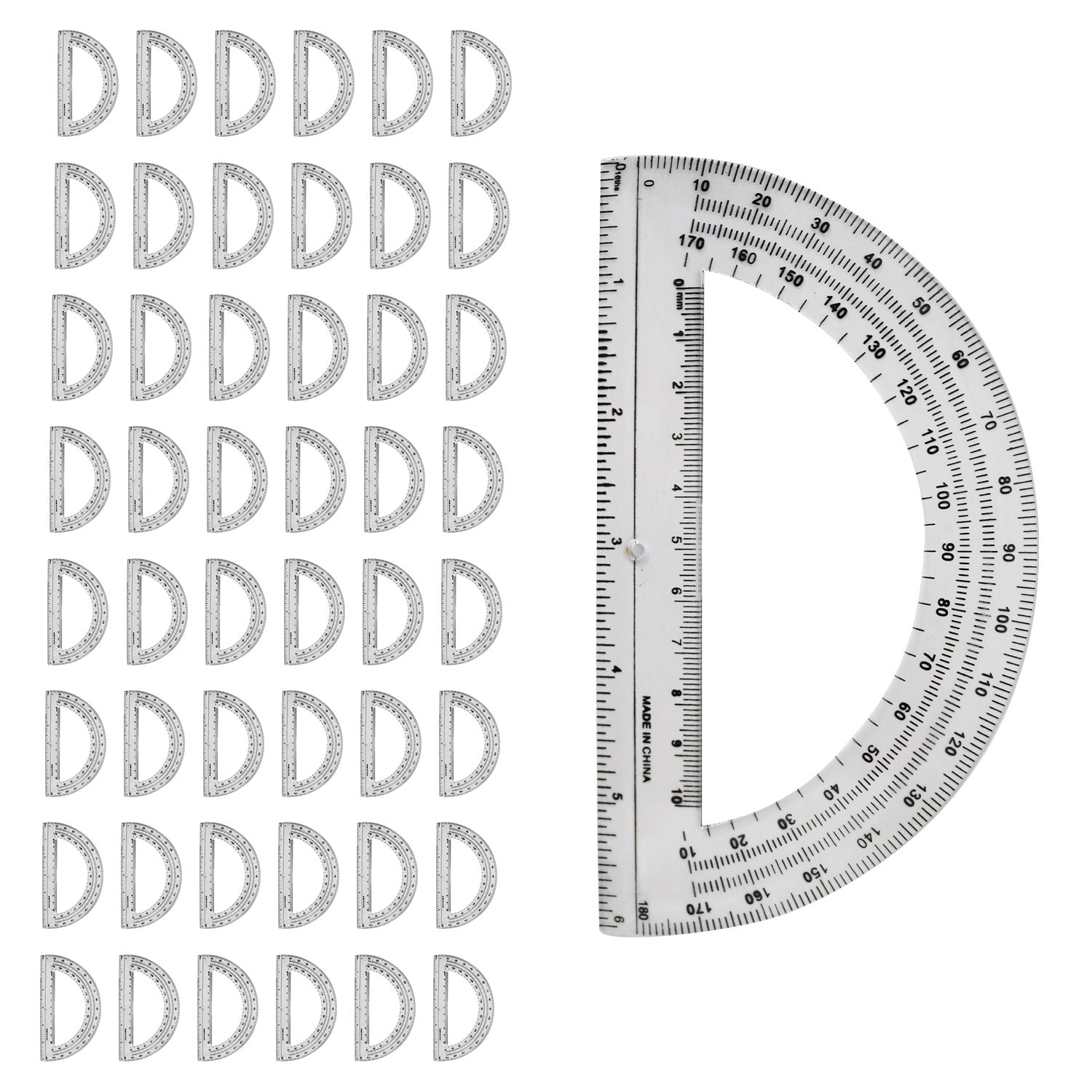 180 Degree Wholesale Protractors - Bulk School Supplies - Bulk Case of 96