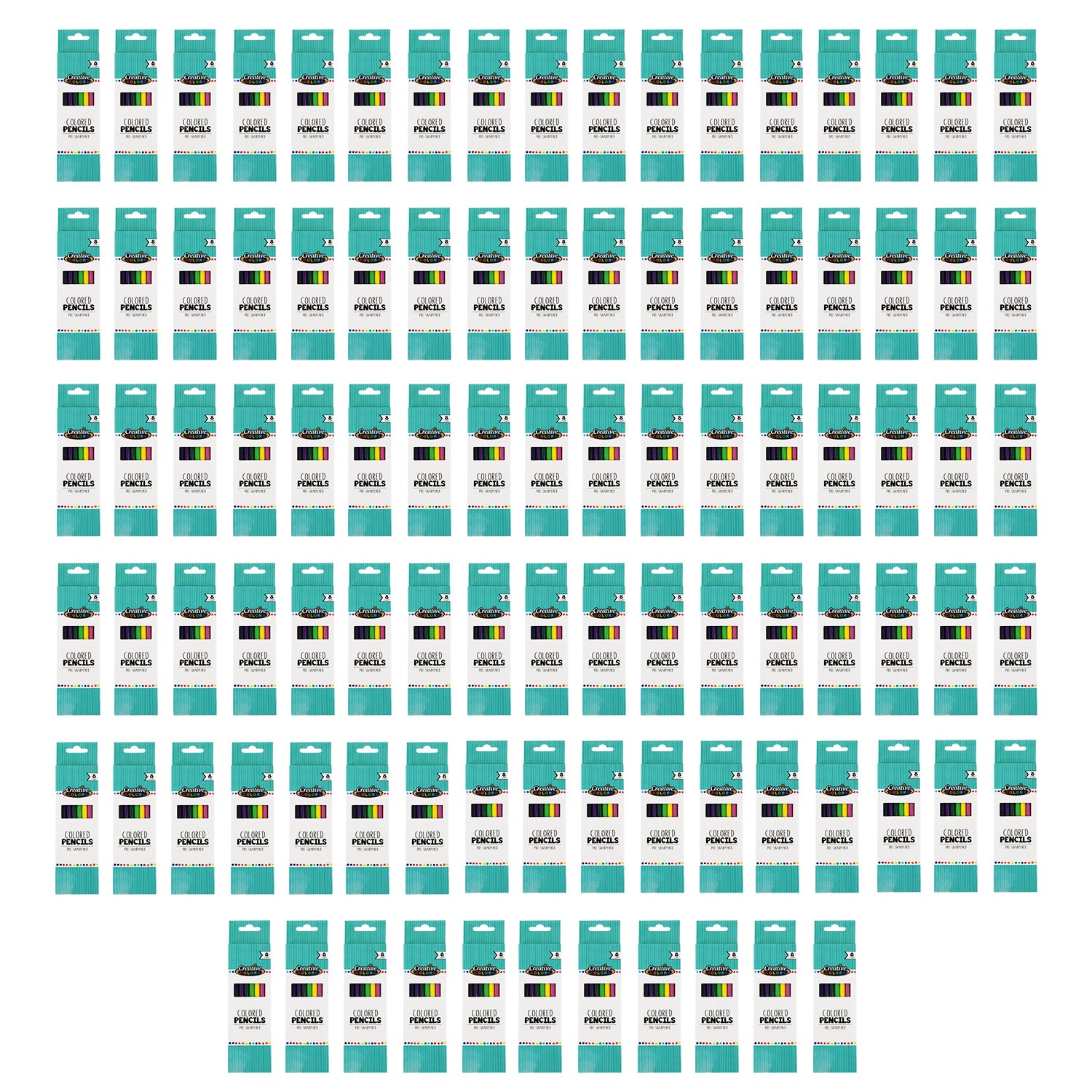 Wholesale Colored Pencils - 8 Pack - Bulk School Supplies - Case of 96 Packs