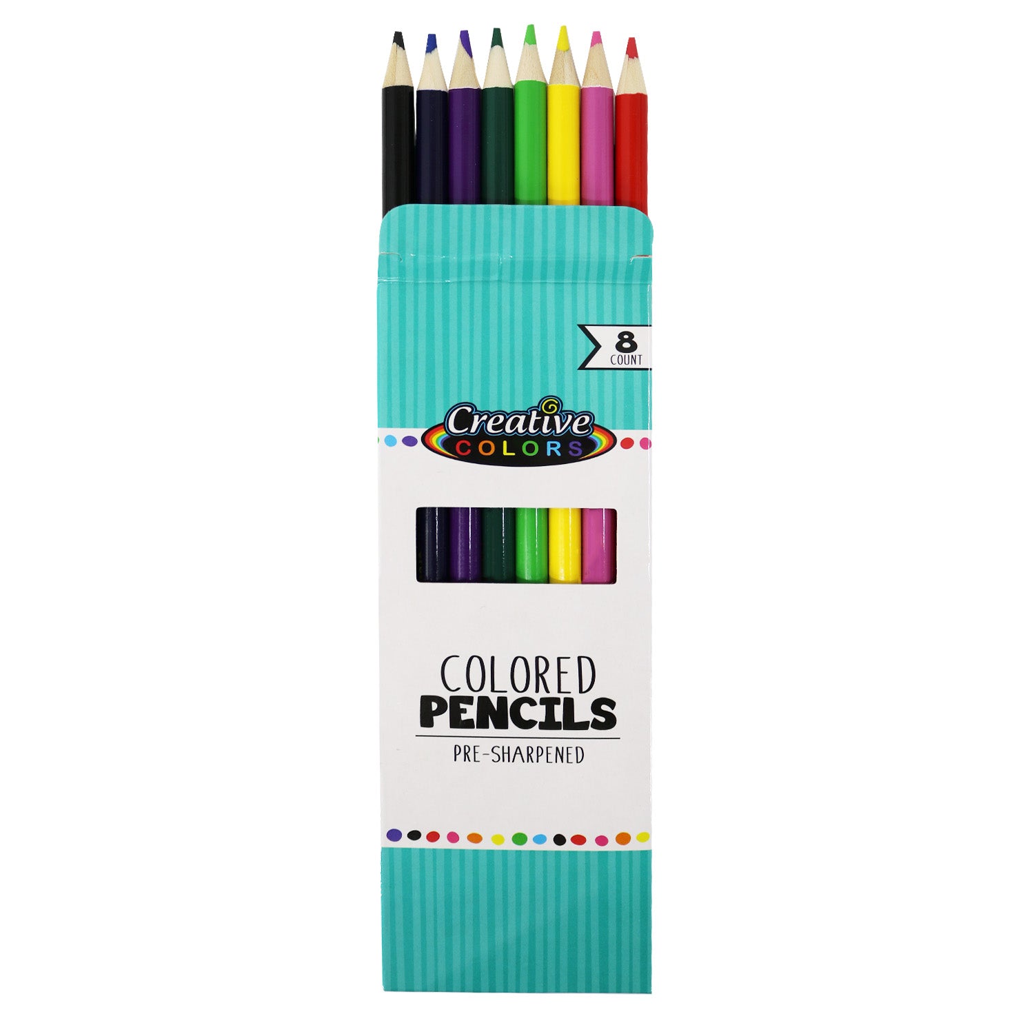 Wholesale Colored Pencils - 8 Pack - Bulk School Supplies - Case of 96 Packs