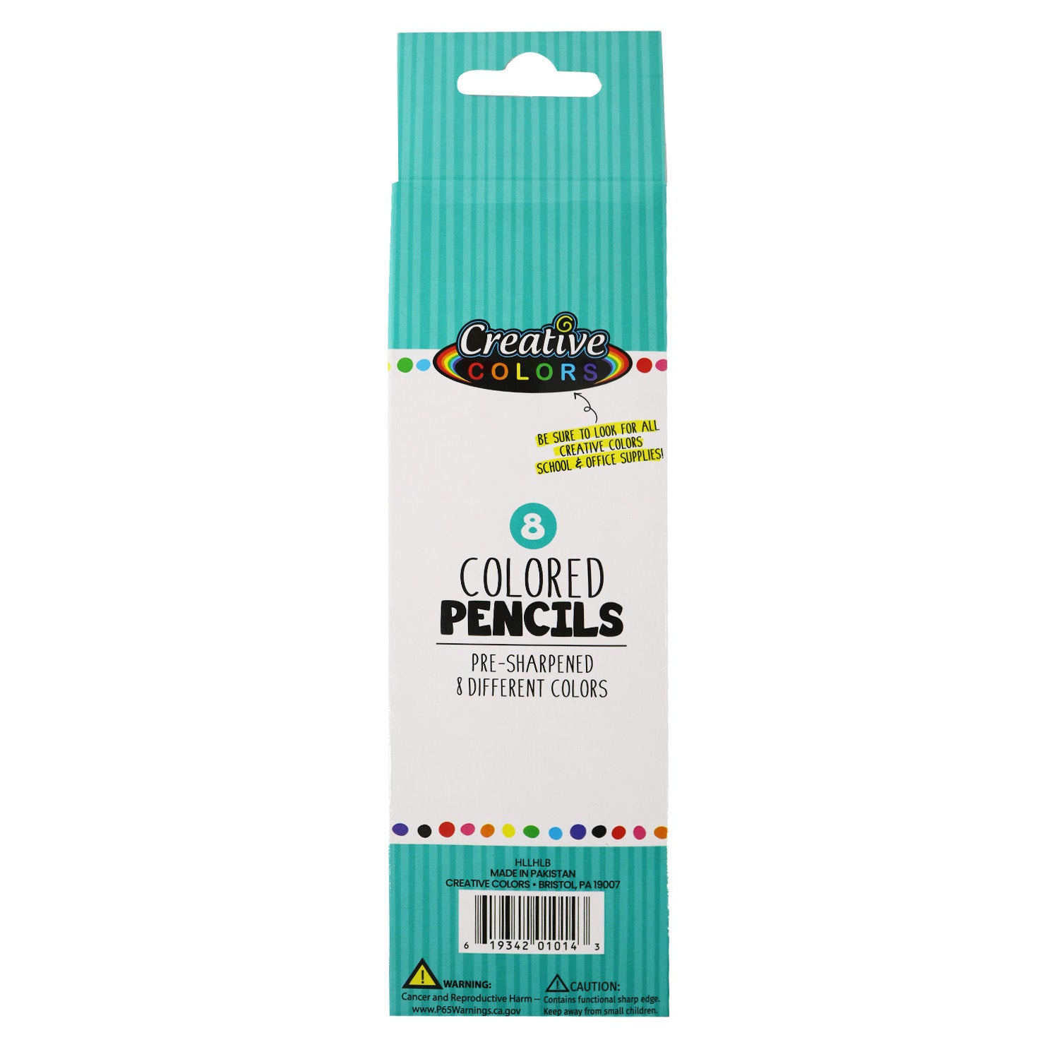 Wholesale Colored Pencils - 8 Pack - Bulk School Supplies - Case of 96 Packs