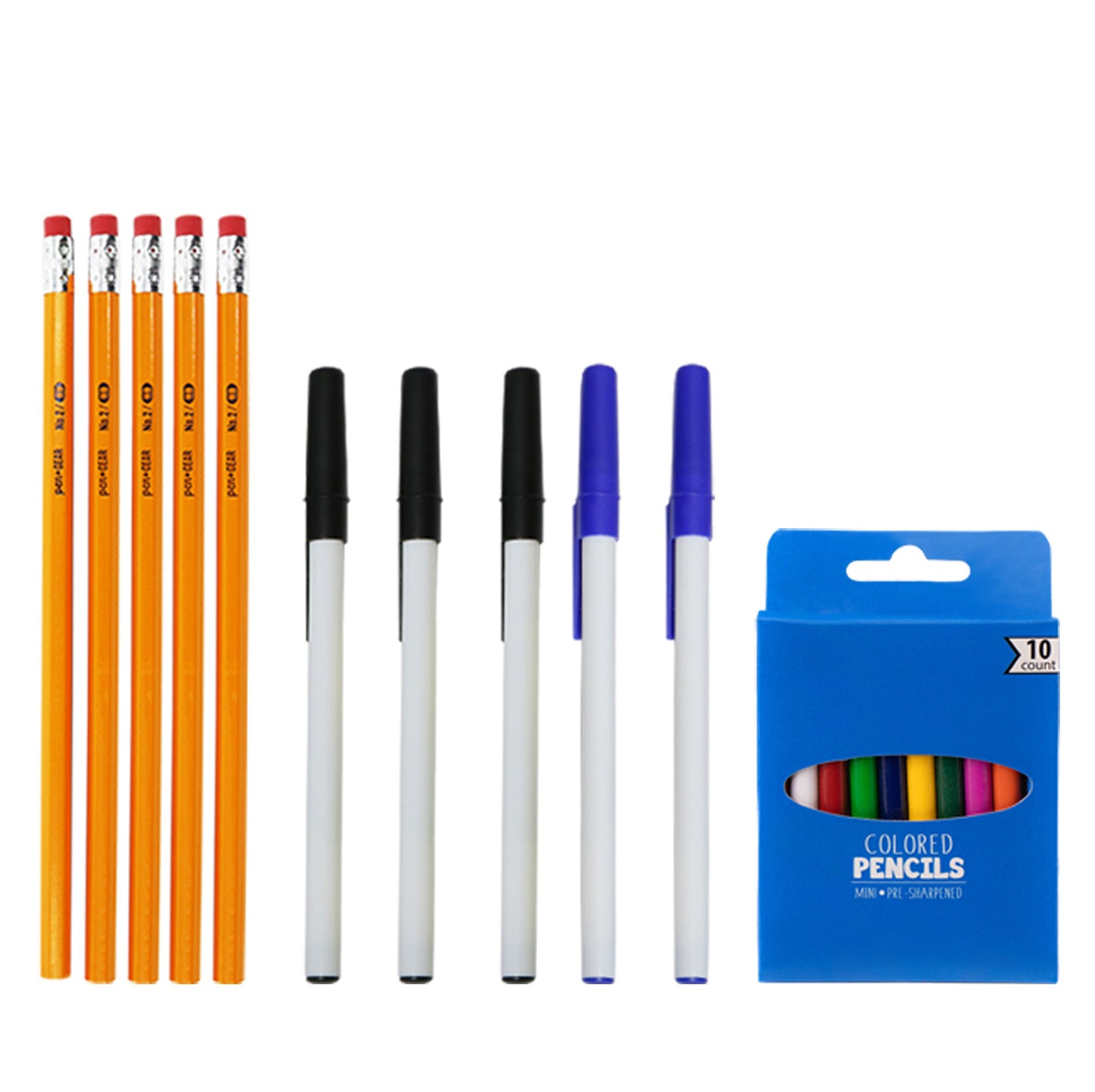 50 Piece Premium Wholesale School Supply Kits for Kids - Bulk Case of 12 Kits