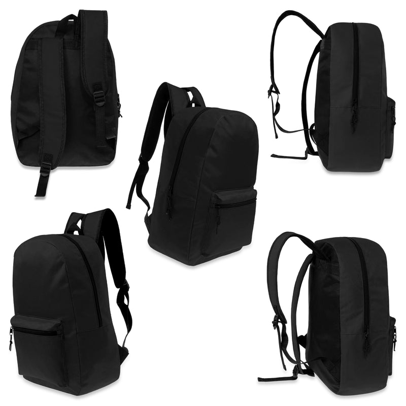 18 Piece Wholesale Basic School Supply Kit With 17" Backpack - Bulk Case of 6 Backpacks and Kits