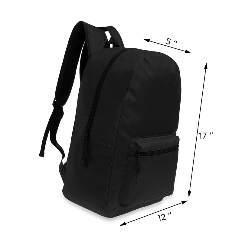 18 Piece Wholesale Basic School Supply Kit With 17" Backpack - Bulk Case of 6 Backpacks and Kits